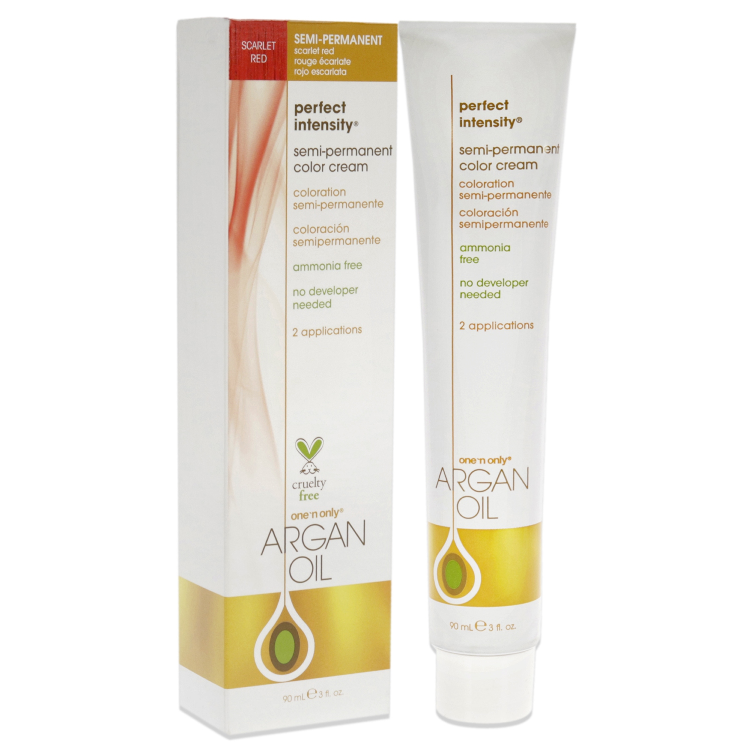 Crème de couleur semi-permanente à l'huile d'argan Perfect Intensity - Rouge écarlate par One n Only pour unisexe - 3 oz de couleur de cheveux