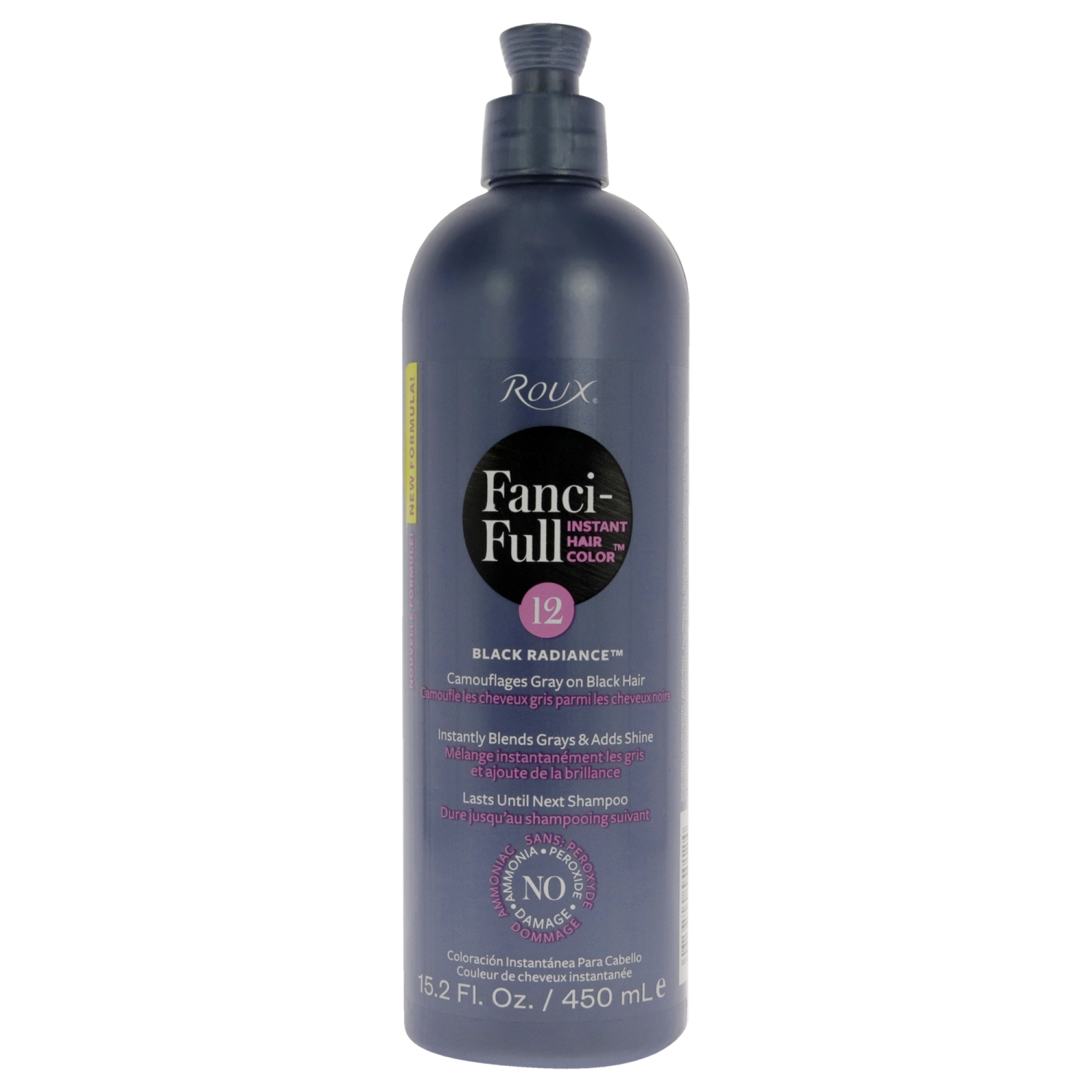 Fanci-Full Rinse Instant Hair Color - 12 Black Radiance by Roux for Unisex - 15.2 oz Hair Color