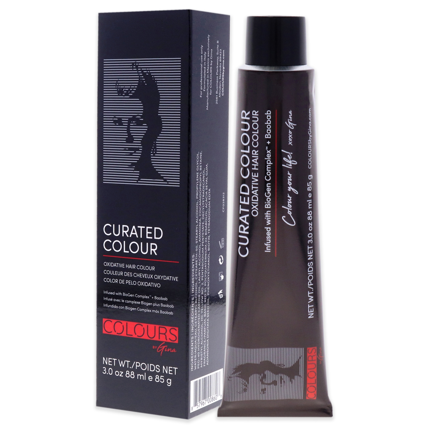 Curated Colour - 0.66-RR Pure Red Mixer by Colours By Gina for Unisex - 3 oz Hair Color