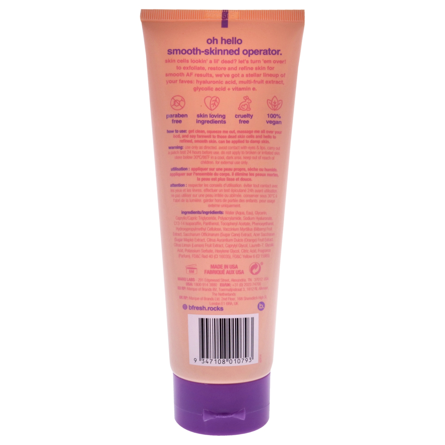 Smooth AF Exfoliating Body Serum by B.Fresh for Unisex - 8 oz Serum