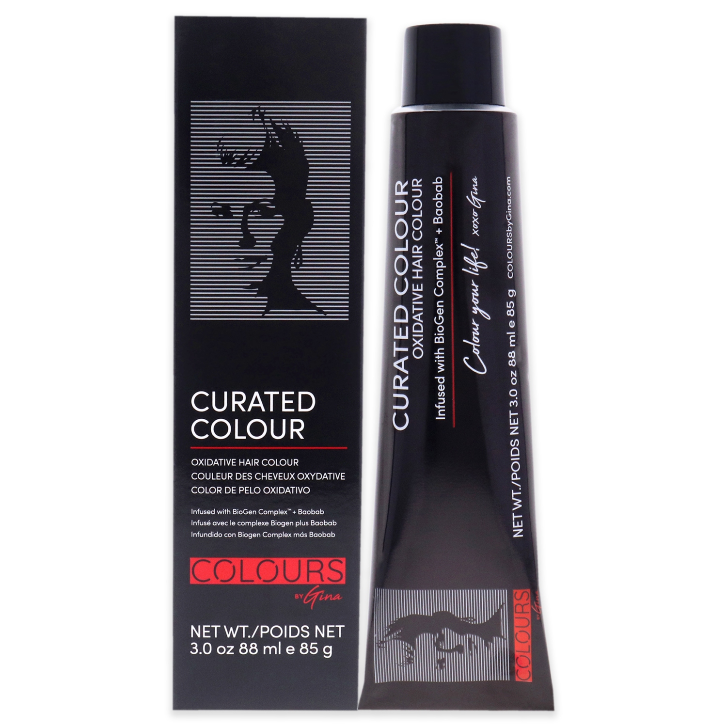 Curated Colour - 2.0-2N Darkest Natural Brown by Colours By Gina for Unisex - 3 oz Hair Color