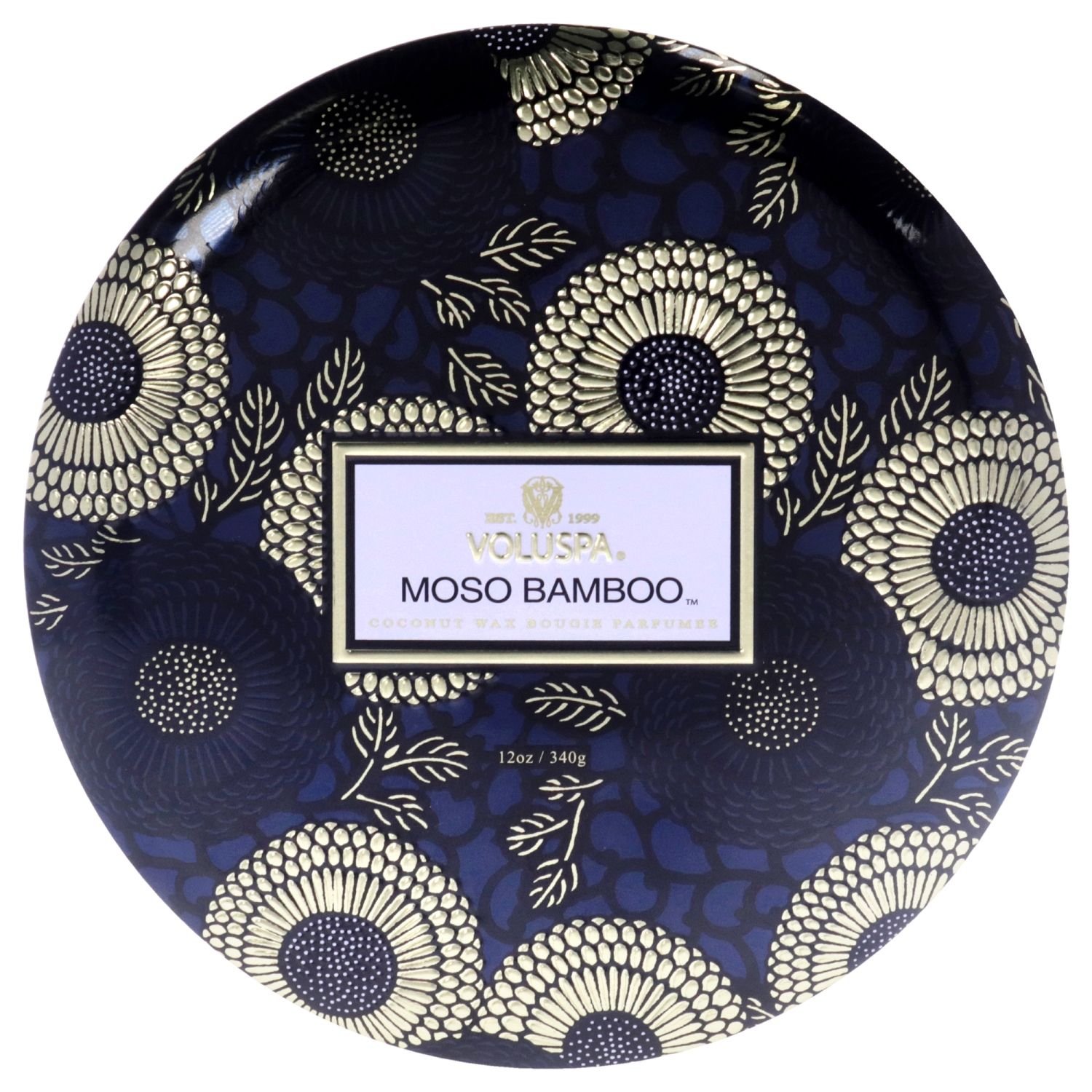 Bougie décorative en étain à 3 mèches - Bambou Moso, 340&nbsp;g/12&nbsp;oz