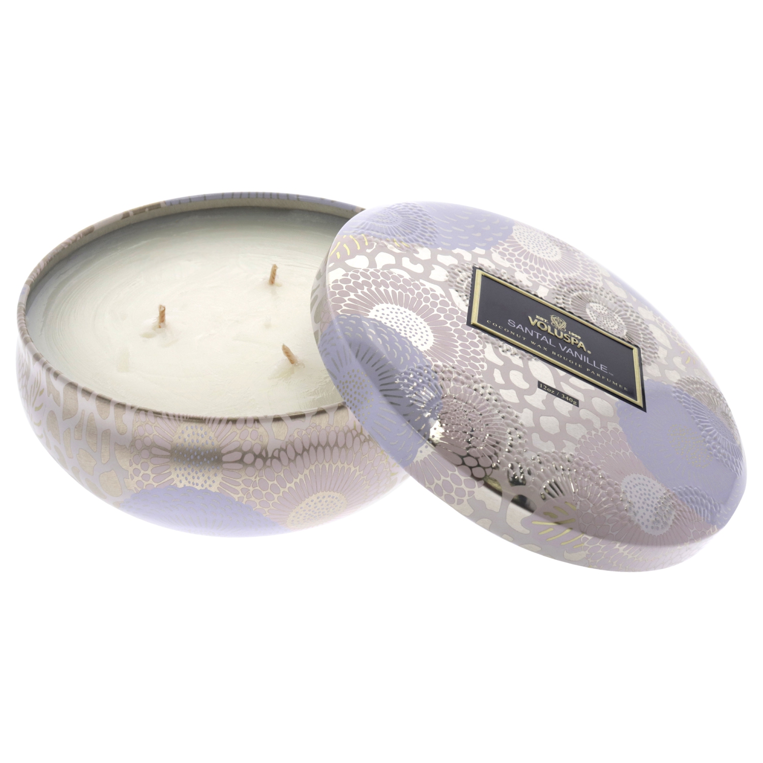3 Wick Tin Candle - Santal Vanille by Voluspa for Unisex - 12 oz Candle