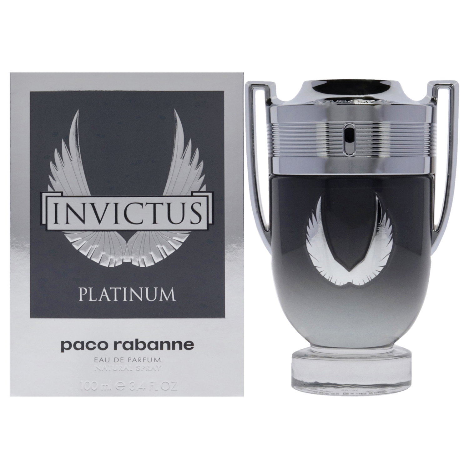 Invictus Platinum by Paco Rabanne for Men - 3.4 oz EDP Spray