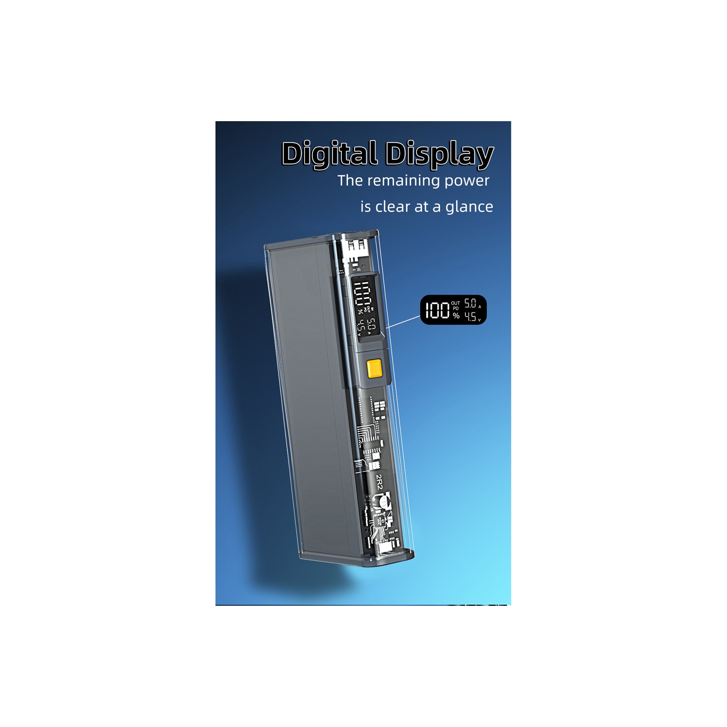 axGear Banque d'alimentation portable 20000mAh Powerbank à charge rapide USB / USB-c avec affichage numérique