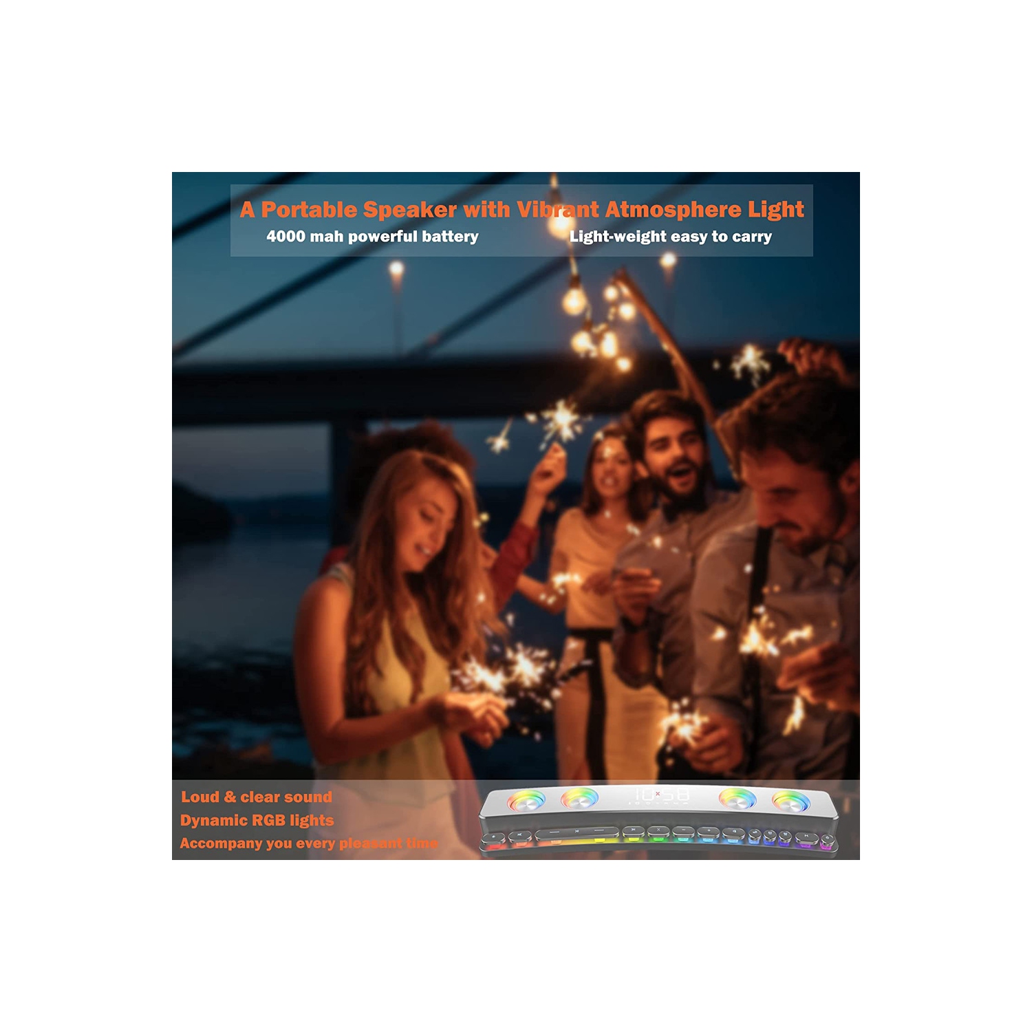 axGear Haut-parleurs d'ordinateur Bureau FM RVB PC Haut-parleur de jeu Barre de son avec Bluetooth