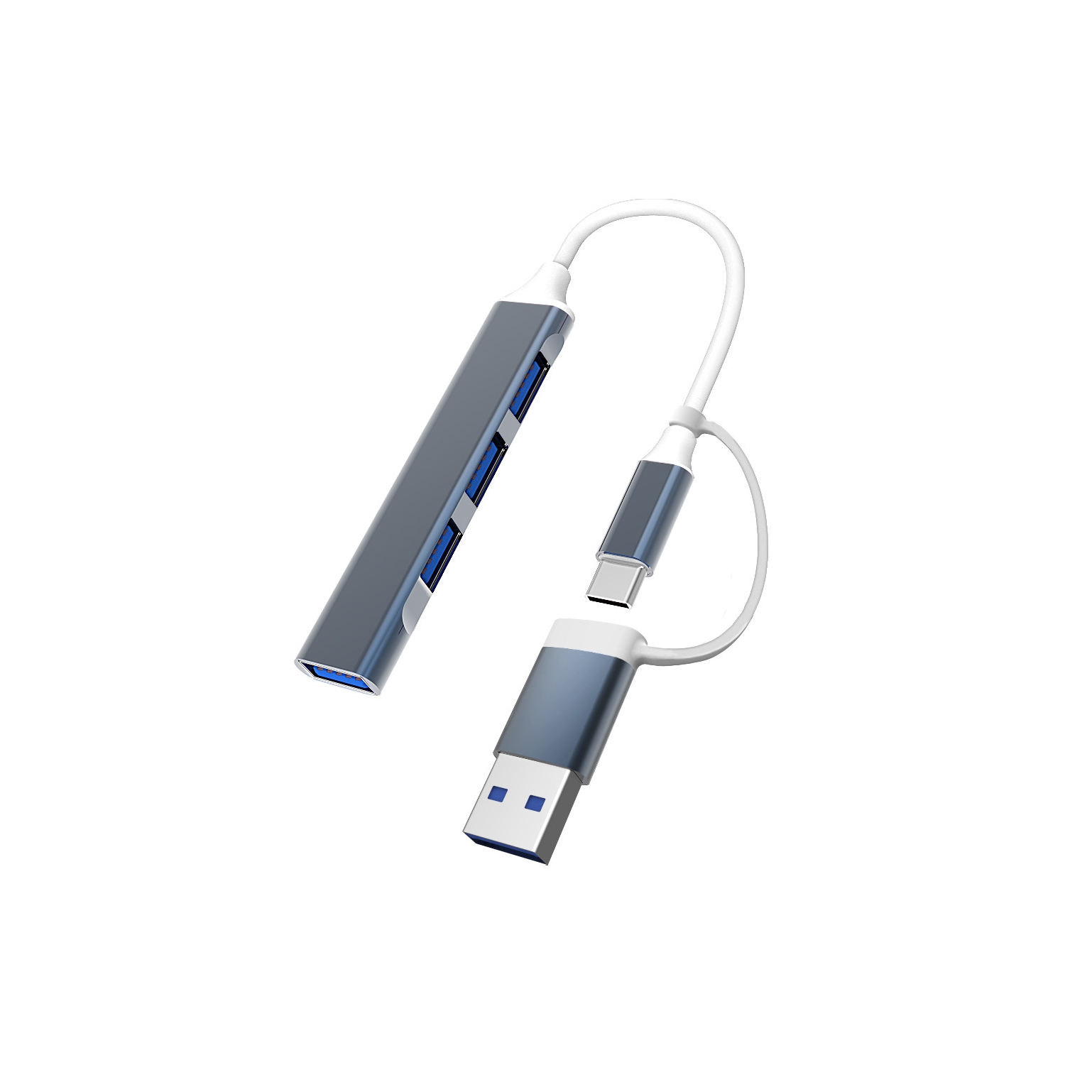 axGear USB-C Type C vers USB 3.0 Hub 4 ports Adaptateur USB USB-C Aluminium Slim Thunderbolt USB