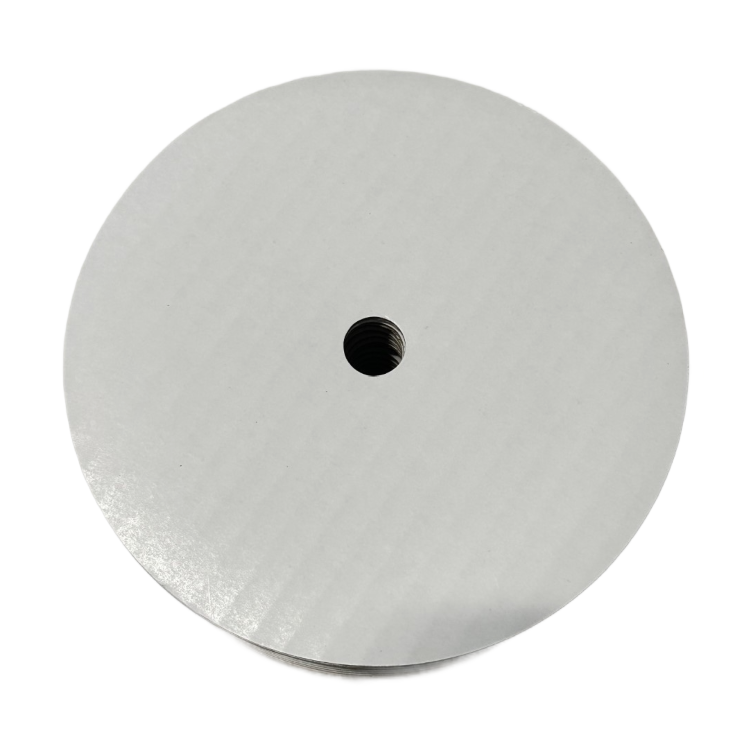 White Corrugated Grease Resistant Cake Circle with Centre hole - 6" - 25 Pack