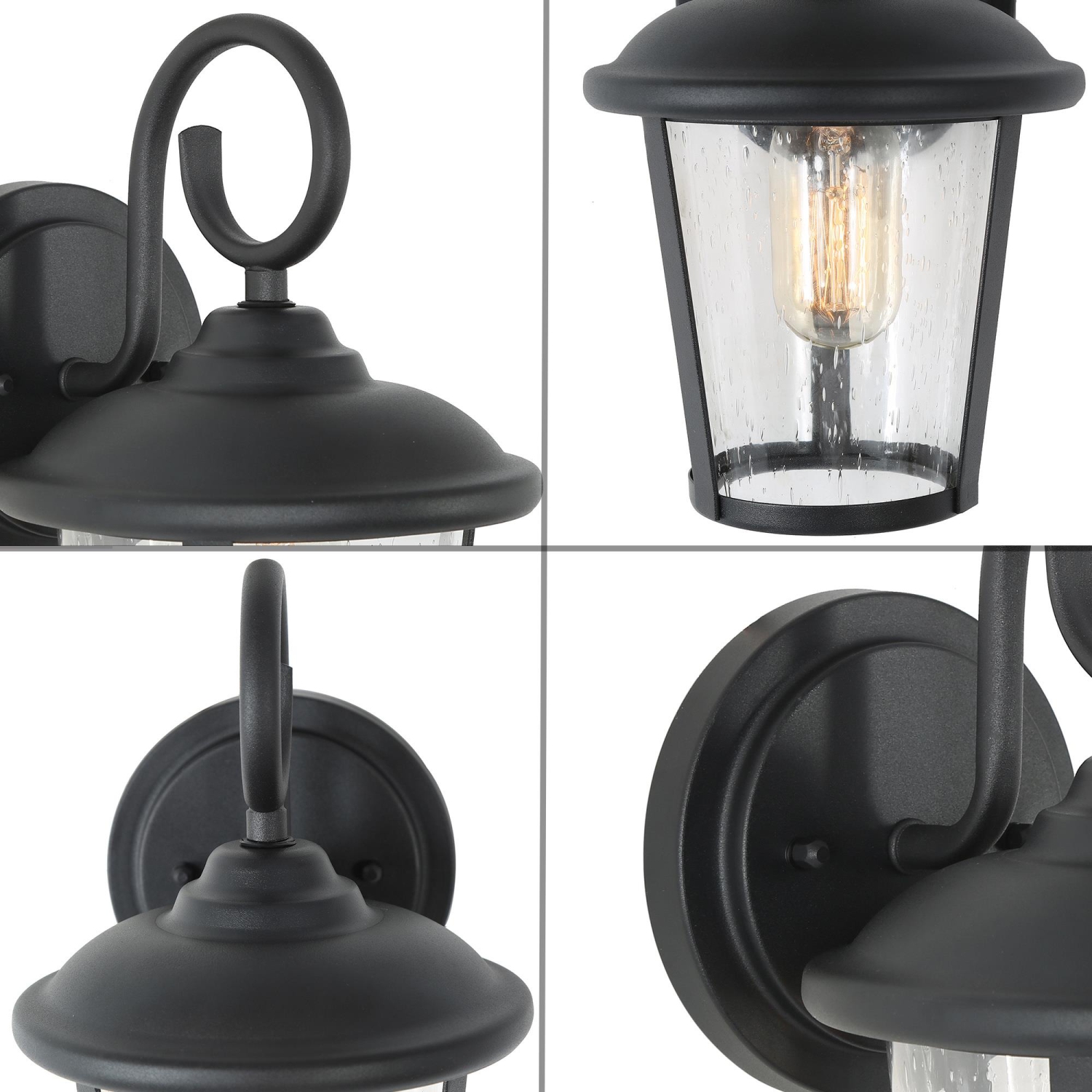Modern Cylinder Outdoor Wall Sconce Light, 1-Light Black Outdoor Wall Lantern Sconce