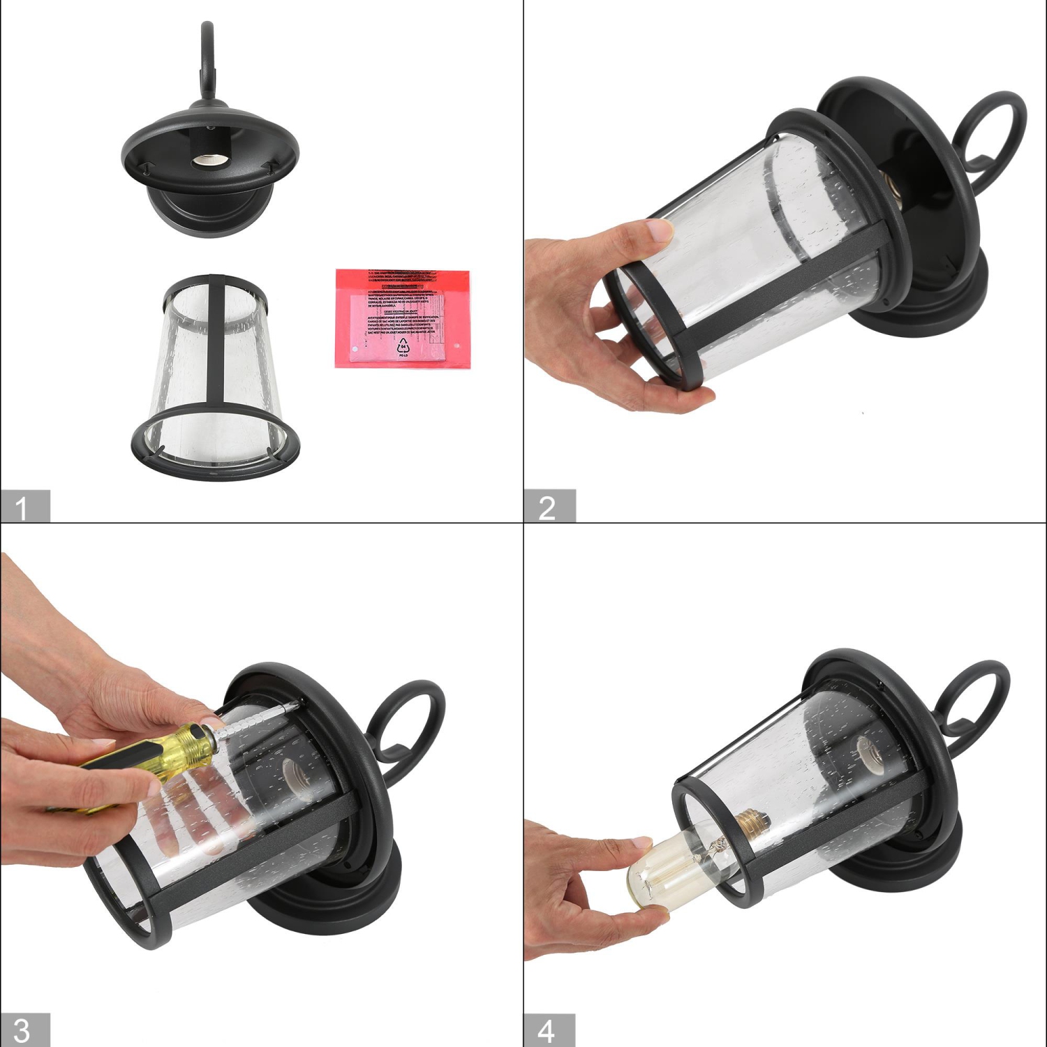 Modern Cylinder Outdoor Wall Sconce Light, 1-Light Black Outdoor Wall Lantern Sconce