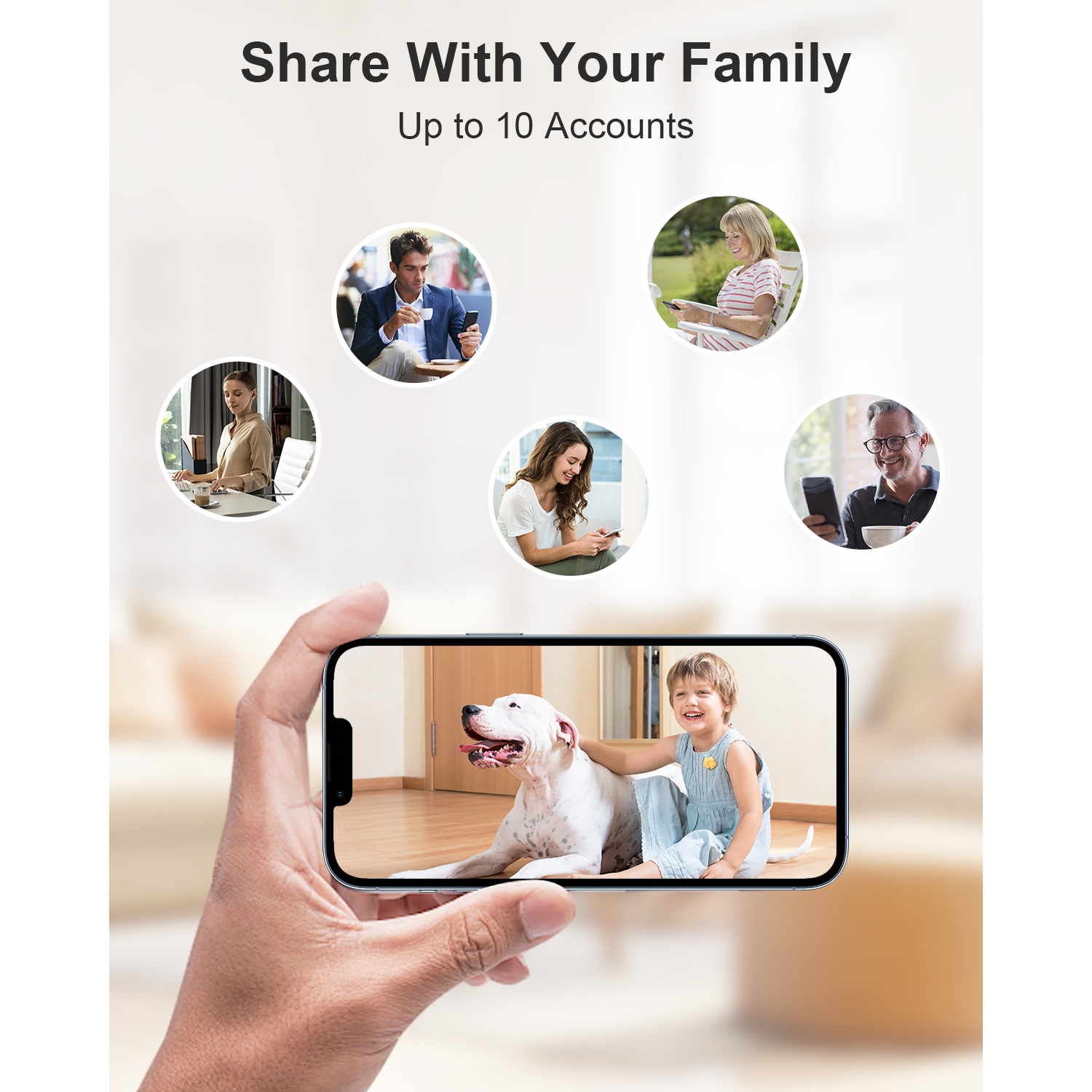 Caméra de surveillance intérieure WUUK 4MP, caméra intérieure Wi-Fi, caméra pour animal de compagnie avec détection de mouvement et d'humain