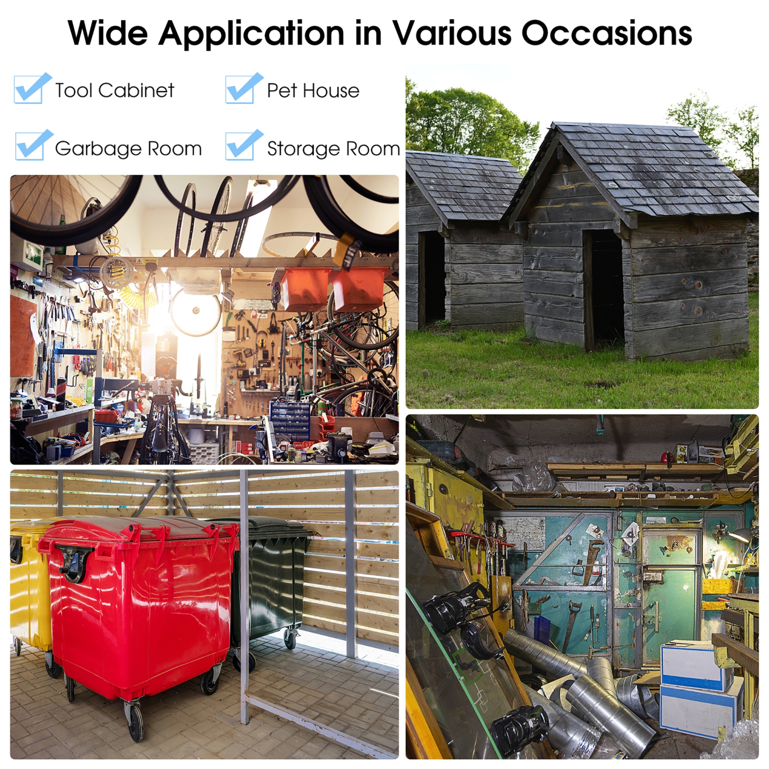 Costway 8'x6' Outdoor Storage Shed Galvanized Steel Tool House Organizer for Garden Yard