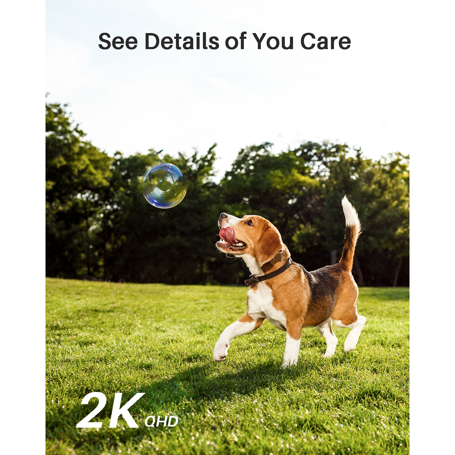 WUUK Add-on Outdoor Security Camera(WUUK Base Station Required), 2K Wireless Camera, No Subscription, Human and Motion Detection, Compatible with