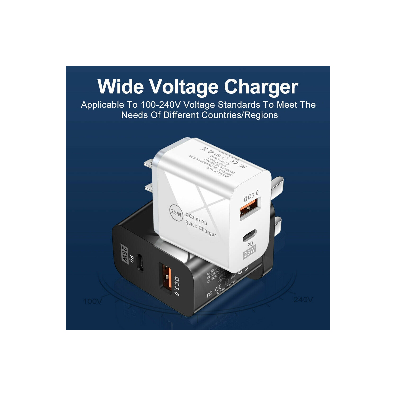 Wall Charger 25W PD USB Power Adapter iPhone Charger Compatible with iPhone 13/12/11 Pro/11/XS MAX/XR/8/7/6s/6 Plus/AirPods