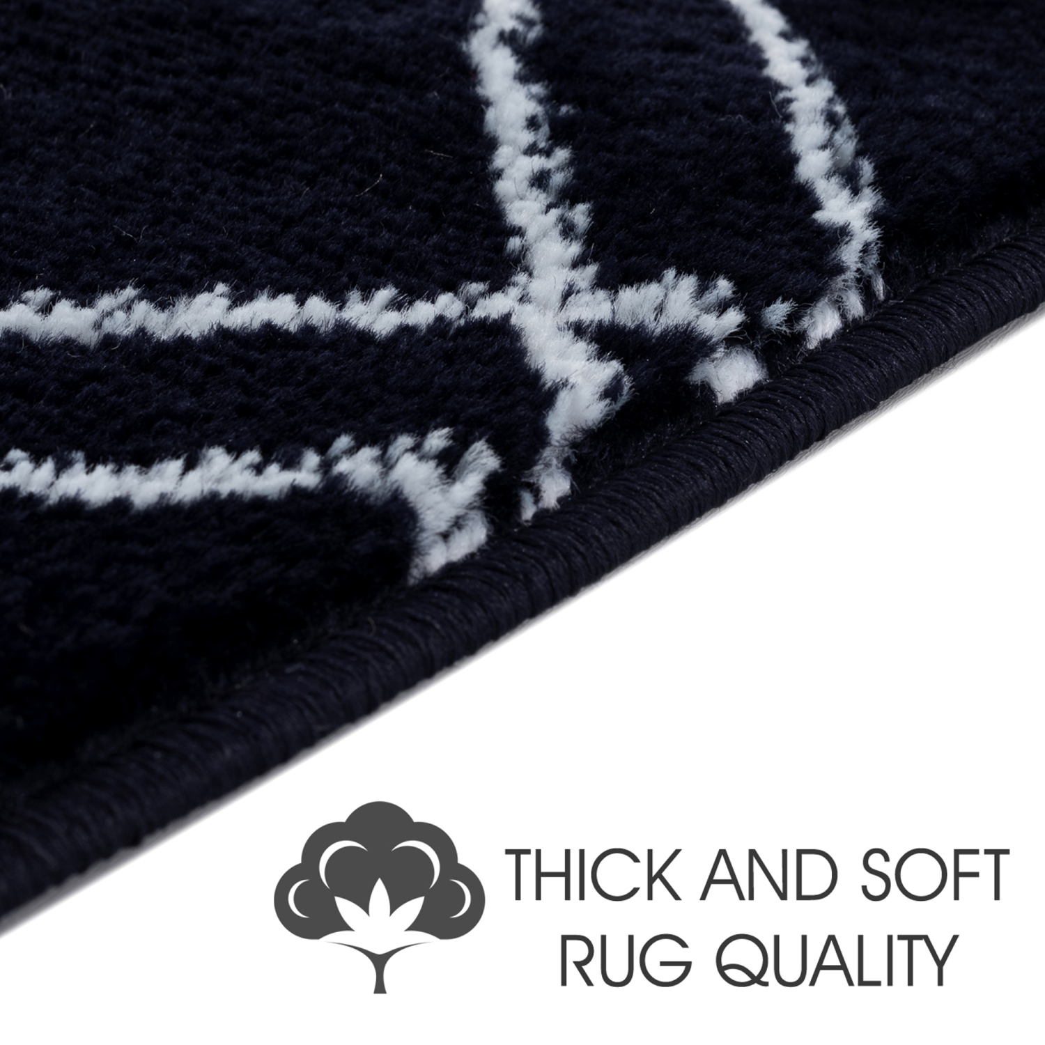 SussexHome Stair Treads - Carpet Strips for Indoor Stairs - Easy to Install with Double Adhesive Tape - Safe, 9" X 28" - 13-Pack - Navy