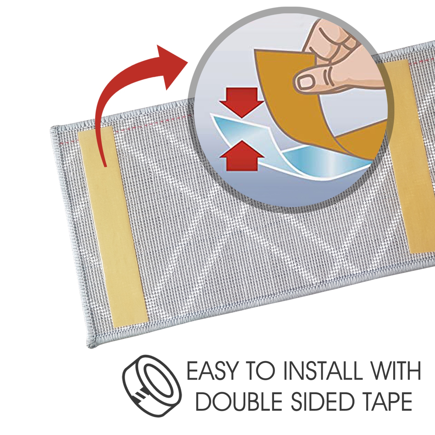 SussexHome Stair Treads - Carpet Strips for Indoor Stairs - Easy to Install with Double Adhesive Tape - Safe, 9" X 28" - 13-Pack - Navy