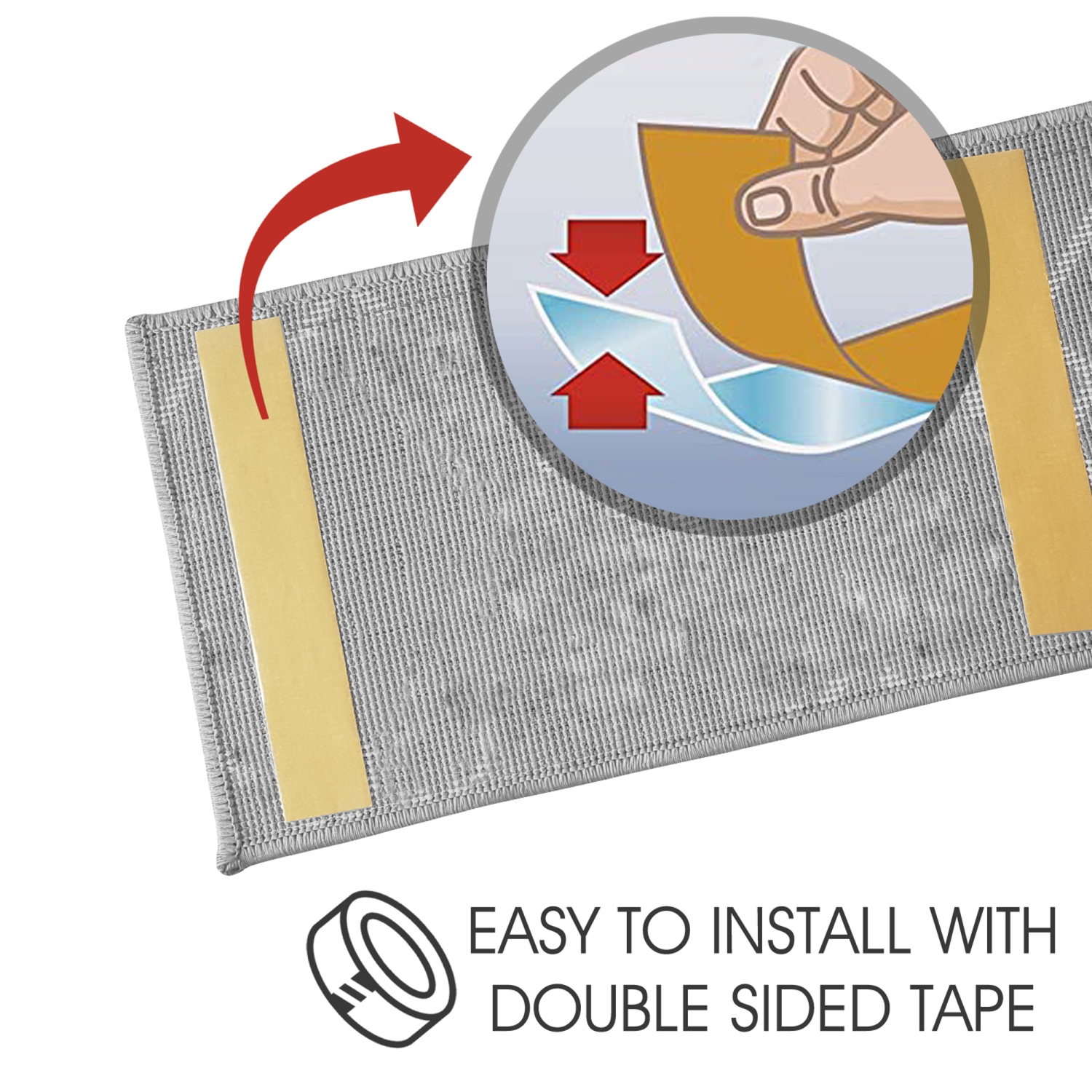 SussexHome Stair Treads - Carpet Strips for Indoor Stairs - Easy to Install with Double Adhesive Tape - Safe, 9" X 28" - 13-Pack - Red