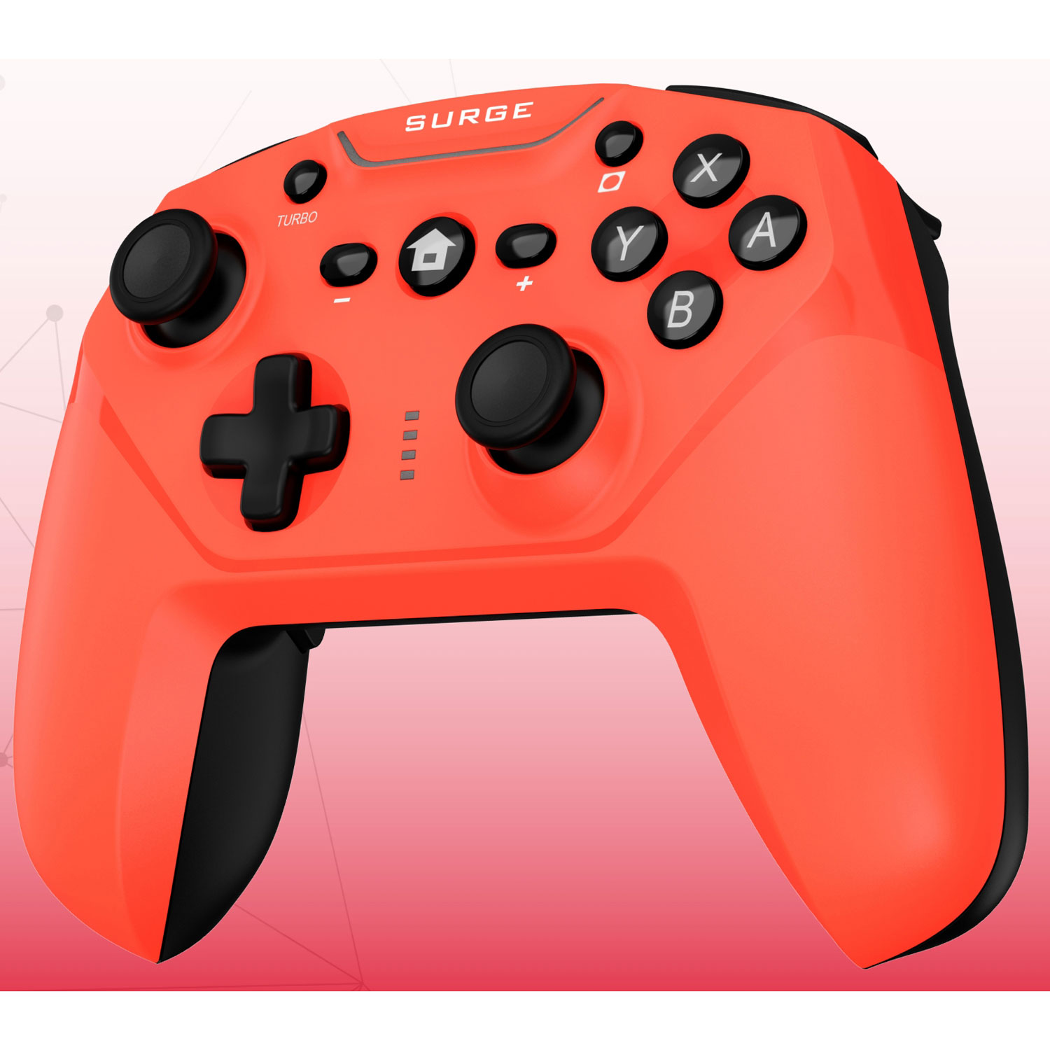 Manette de jeu sans fil SwitchPad Pro de Surge pour Switch et Switch 2 - Rouge