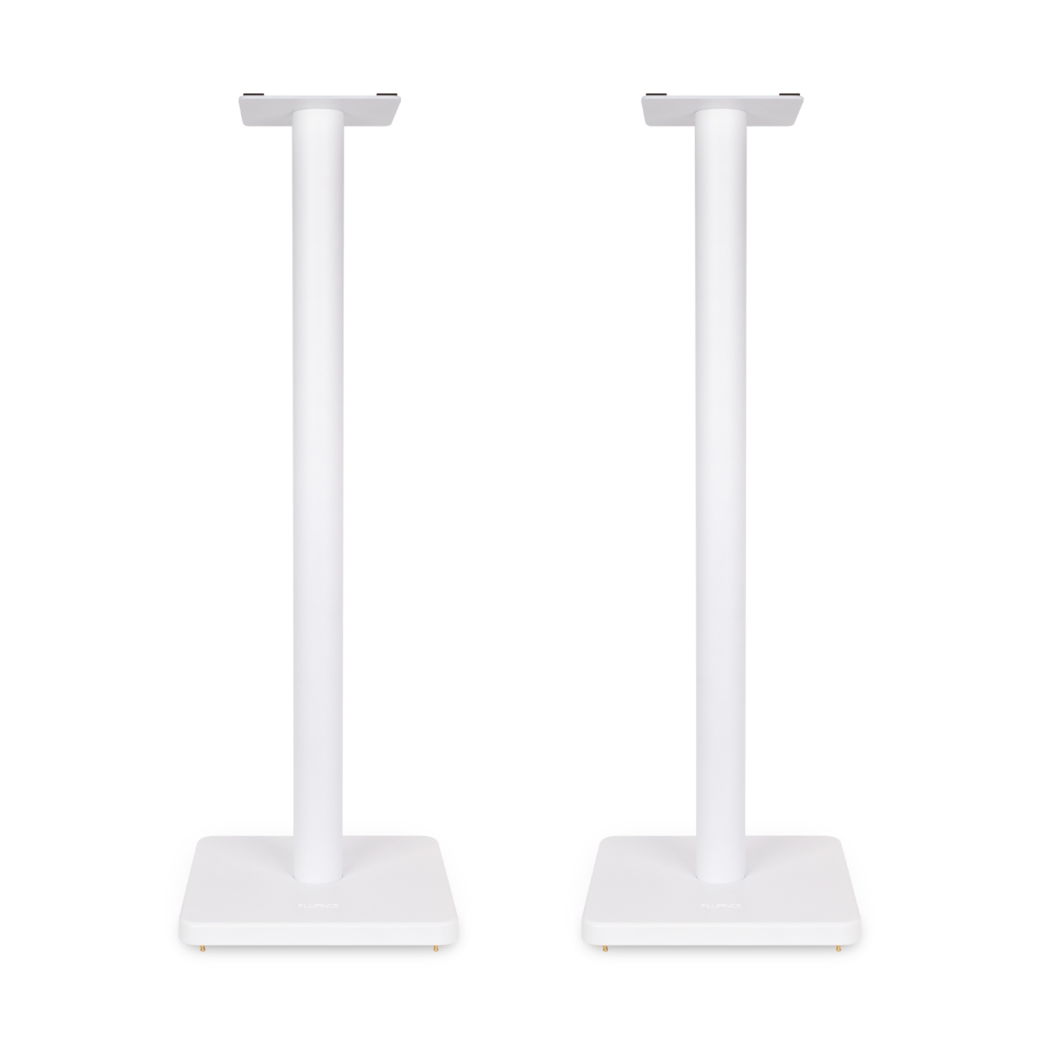 Les supports pour haut-parleurs de plancher de Fluance pour son ambiophonique et haut-parleurs d’étagère avec gestion des câbles - base carrée/paire