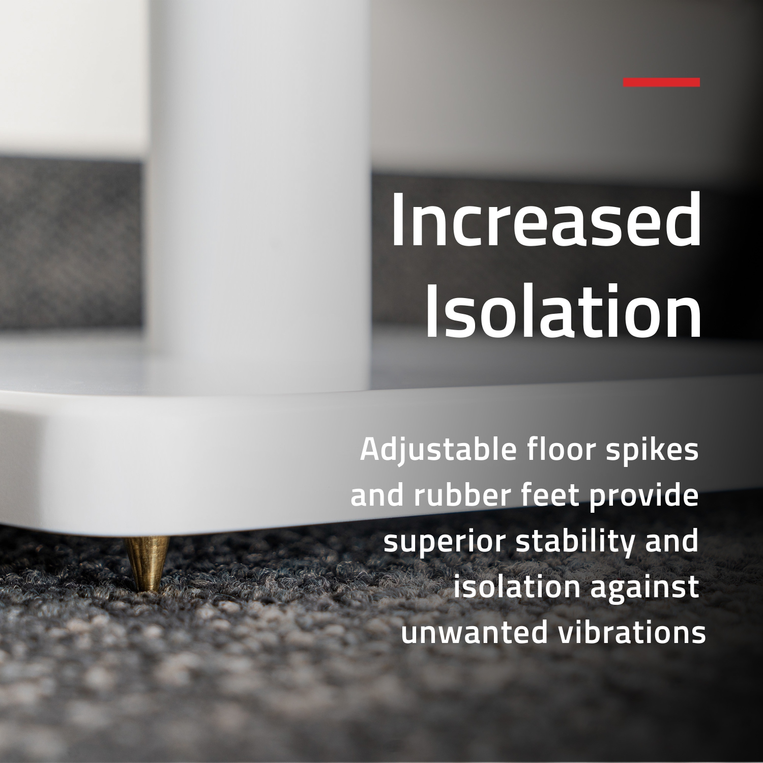 Les supports pour haut-parleurs de plancher de Fluance pour son ambiophonique et haut-parleurs d’étagère avec gestion des câbles - base carrée/paire