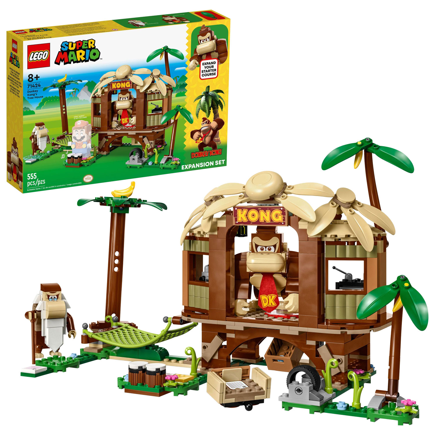 LEGO Super Mario: Donkey Kong’s Tree House Expansion Set - 555 Pieces (71424)