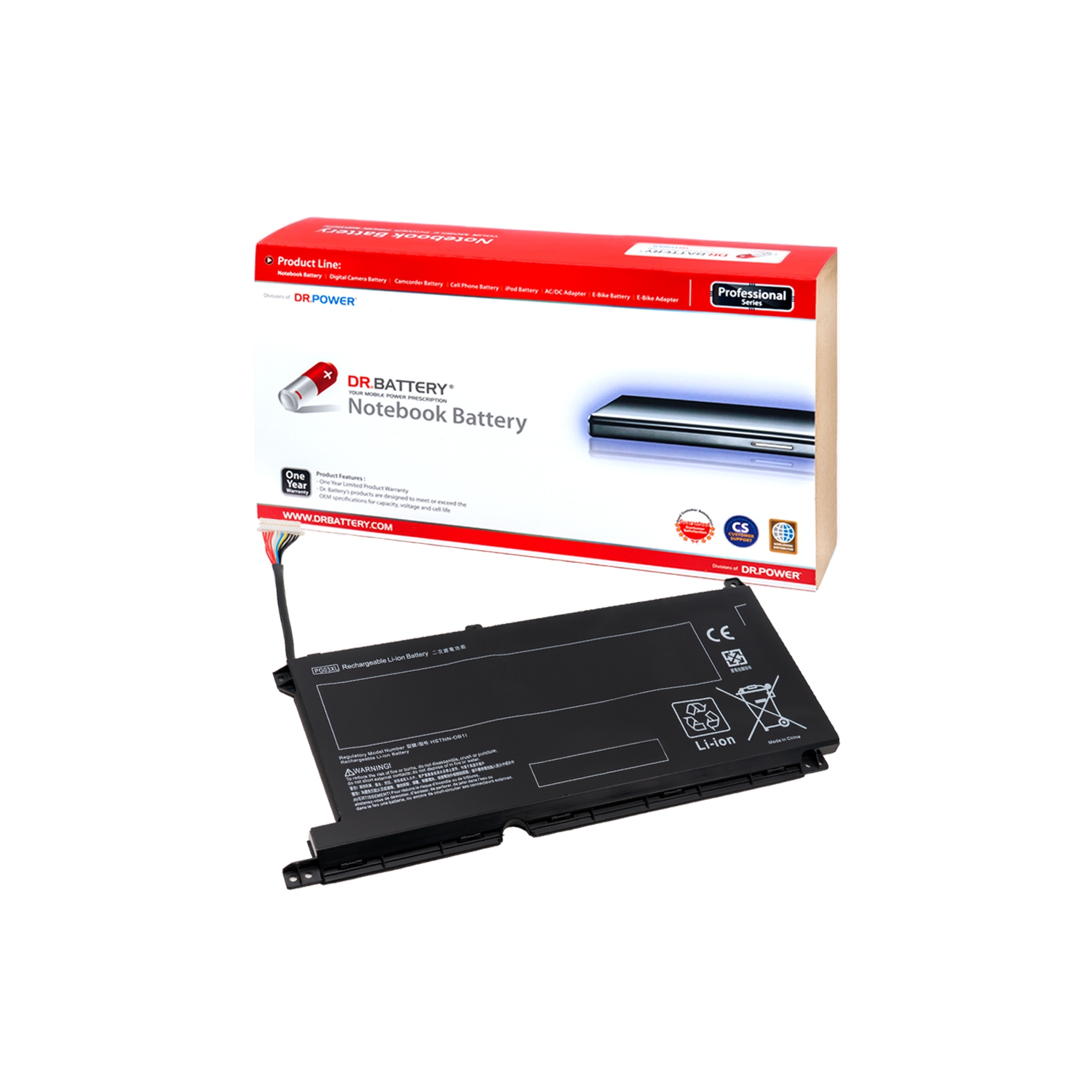 DR. BATTERY Batterie d’ordinateur portable de remplacement pour HP Pavilion Gaming 15 16 3ICP6/60/72 HSTNN-DB9G HSTNN-OB1I L48430-2C1 [11.55V /