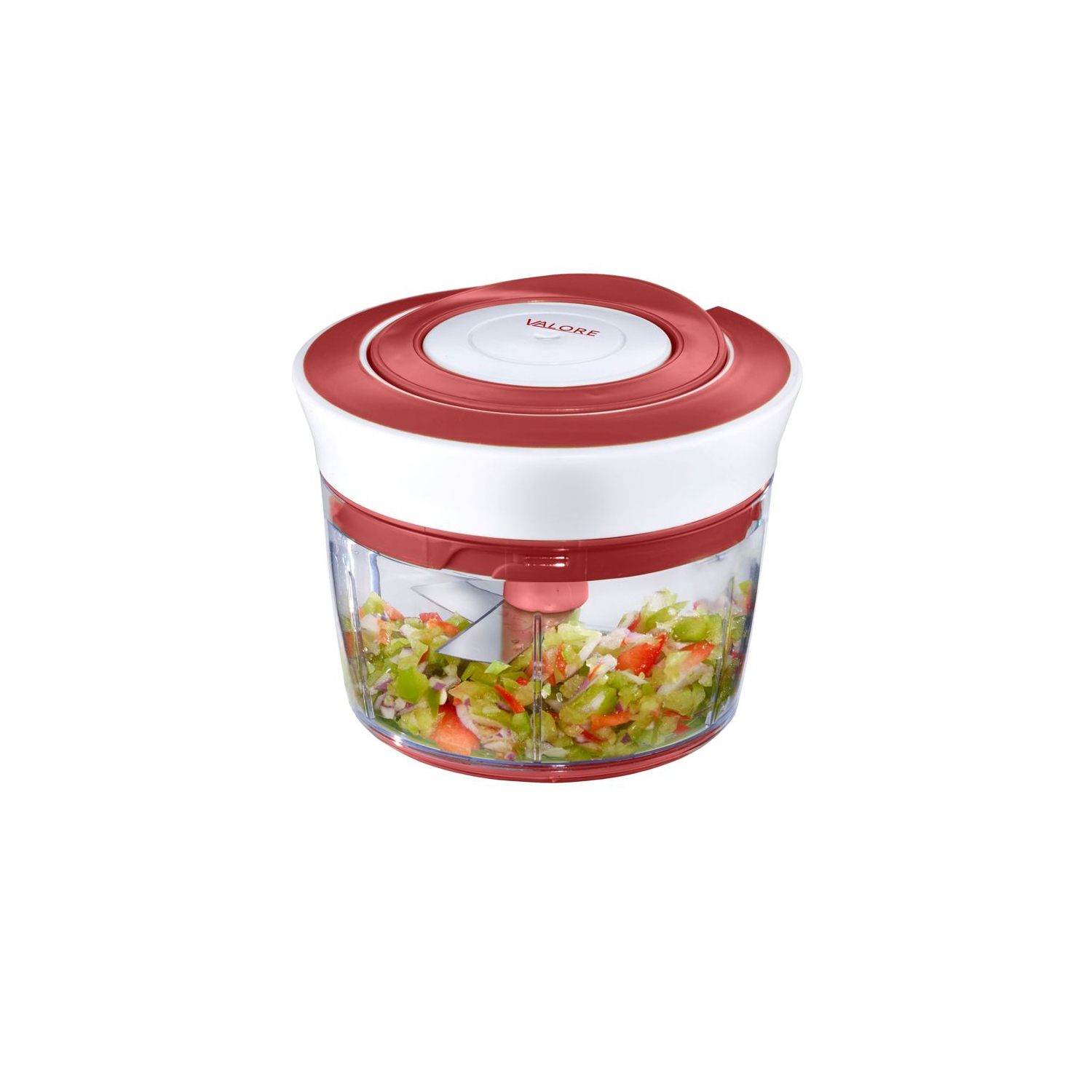 Robot culinaire manuel de Valore – Hachoir à légumes – 400&nbsp;mL Capacité de 1,7&nbsp;tasses – Coupe-ail et oignon facile à nettoyer – Accessoire