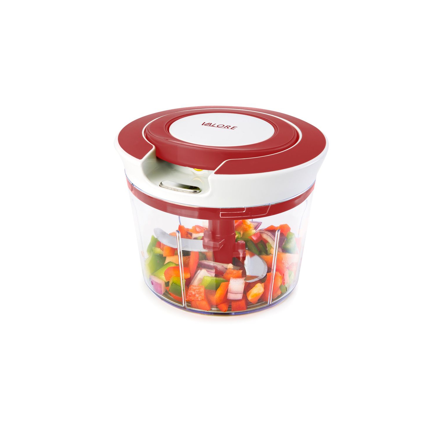 Robot culinaire manuel VALORE Hachoir à légumes 870&nbsp;mL moyen – Coupe-ail et oignons facile à nettoyer – Hachoir rapide tout usage portatif avec