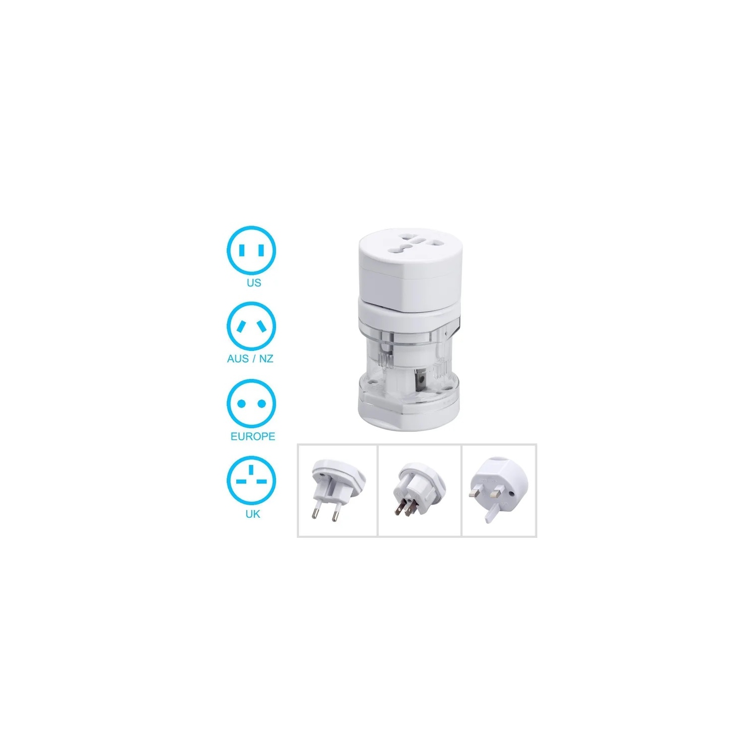 Adaptateur de voyage universel Tout-en-un Adaptateur de puissance Prise de courant Convertisseur de sortie Tout-en-un Utilisation mondiale pour US/