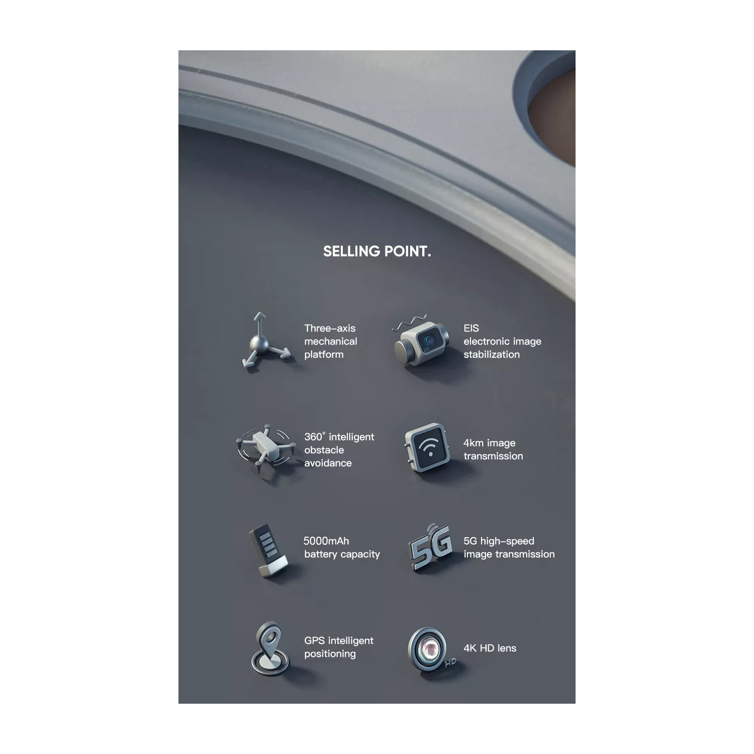 ISPEKTRUM iSG906 Mini SE 4K Dual Camera, 3-Axis Gimbal, 30 Minutes Fight Time, 4KM Flying Range, 360 Obstacle Avoidance, Advanced Auto Return,