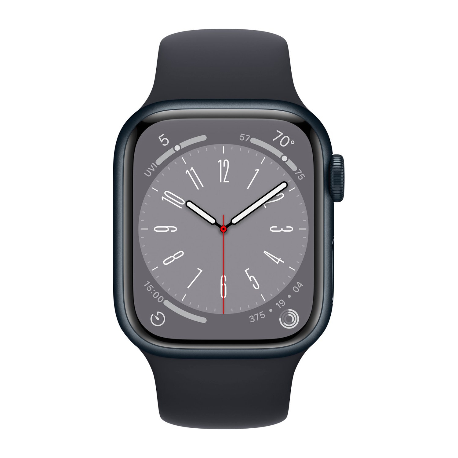 Apple Watch Series 8 (GPS + Cellular) 41mm Aluminum Case with Midnight Sport Band - S/M - Midnight