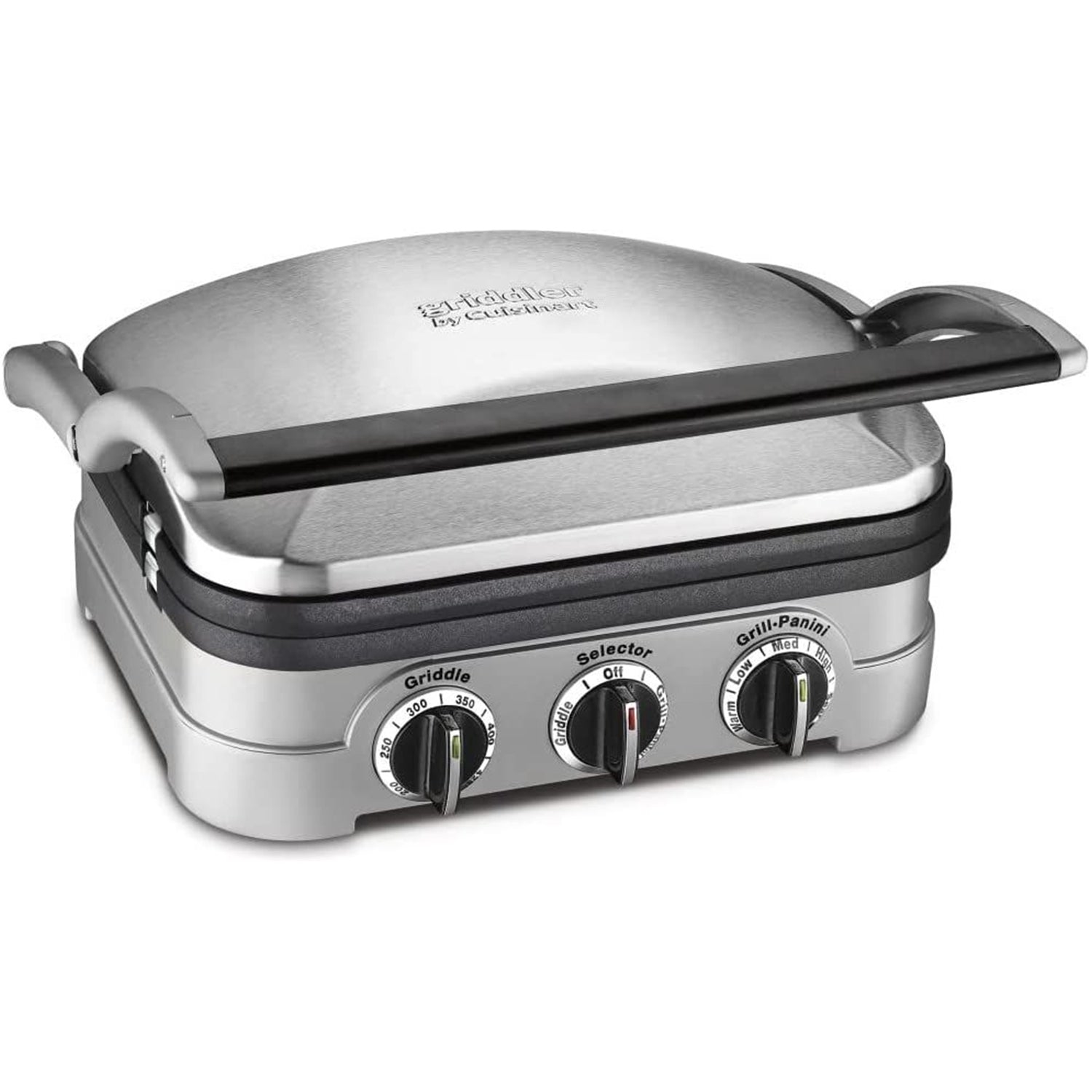 Cuisinart - Grill de Cuisson 5 en 1 Griddler, Plaques Antiadhésive Réversible, Acier Inoxydable Brossé