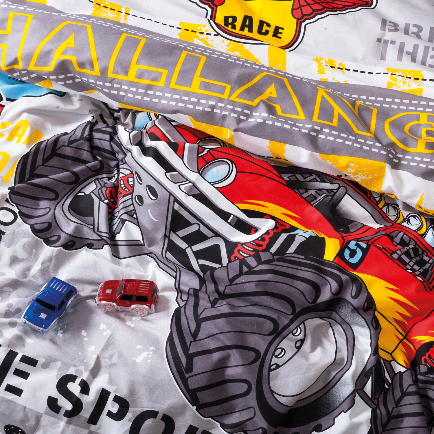 SUSSEXHOME Mud In White Duvet Cover Set, Twin Size Duvet Cover, 1 Duvet Cover, 1 Fitted Sheet and 2 Pillowcases, Iron Safe, Hypoallergenic,