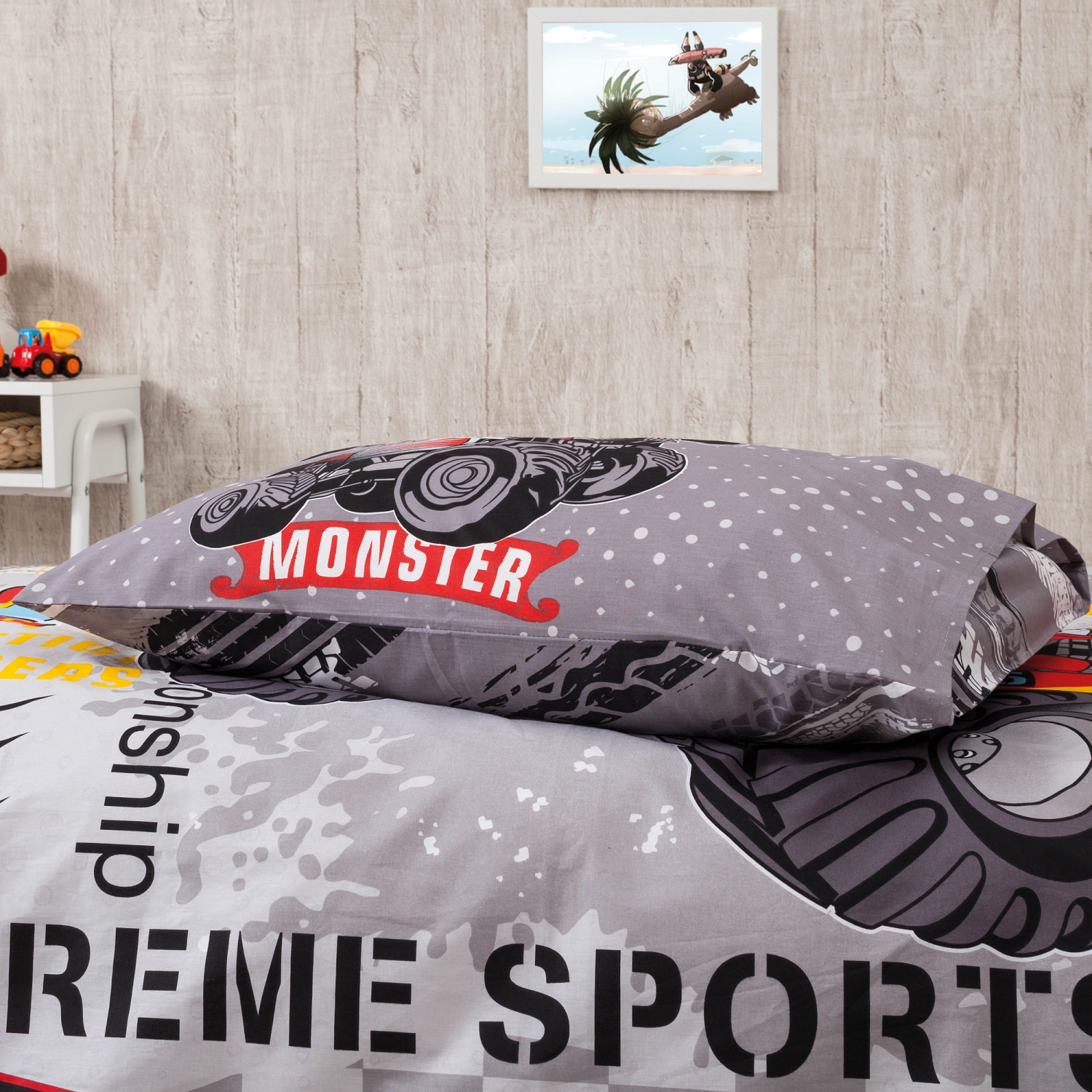 SUSSEXHOME Mud In White Duvet Cover Set, Twin Size Duvet Cover, 1 Duvet Cover, 1 Fitted Sheet and 2 Pillowcases, Iron Safe, Hypoallergenic,