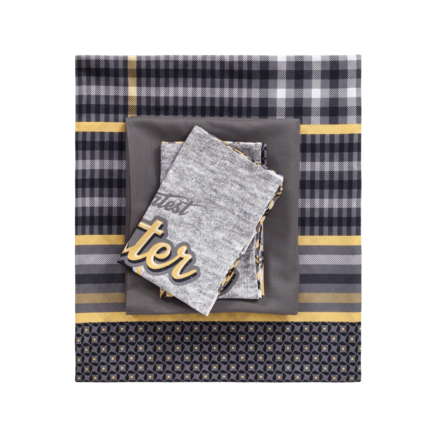 SUSSEXHOME Sports in Gray Duvet Cover Set, Full Size Duvet Cover, 1 Duvet Cover, 1 Fitted Sheet and 2 Pillowcases, Iron Safe, Hypoallergenic,