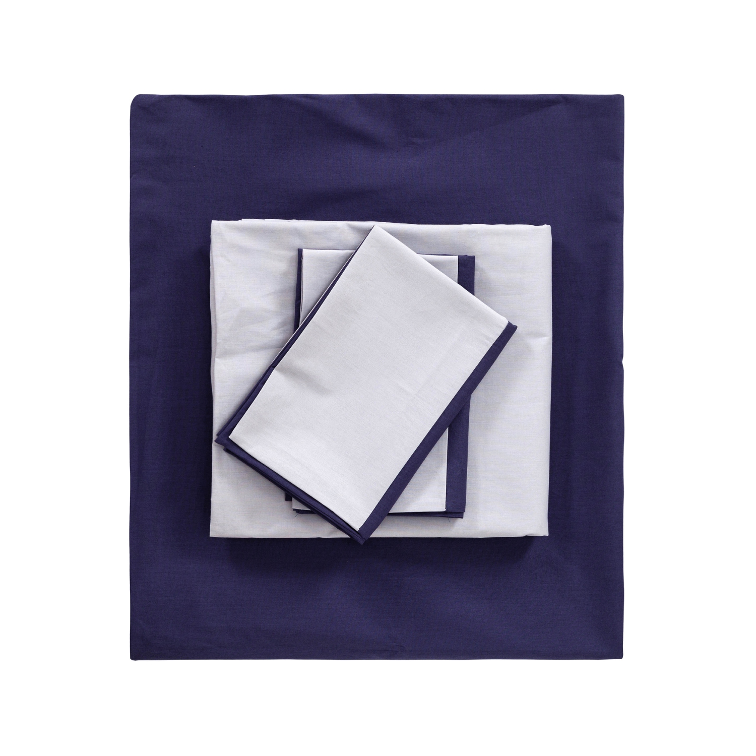 SUSSEXHOME Midnight Thoughts Duvet Cover Set Dark Blue, 1 Duvet Cover, 1 Fitted Sheet and 2 Pillowcases, Iron Safe, Hypoallergenic, Breathable