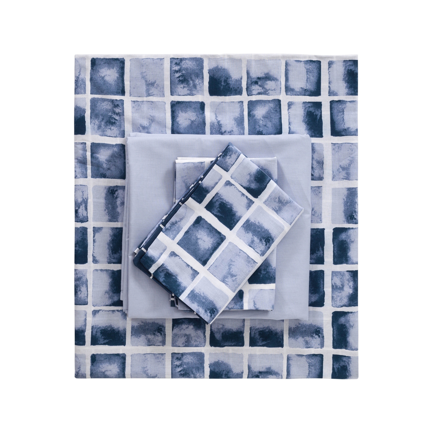 SUSSEXHOME Blue Creation Duvet Cover Set, King Size Duvet Cover, 1 Duvet Cover, 1 Fitted Sheet and 2 Pillowcases, Iron Safe, Hypoallergenic,