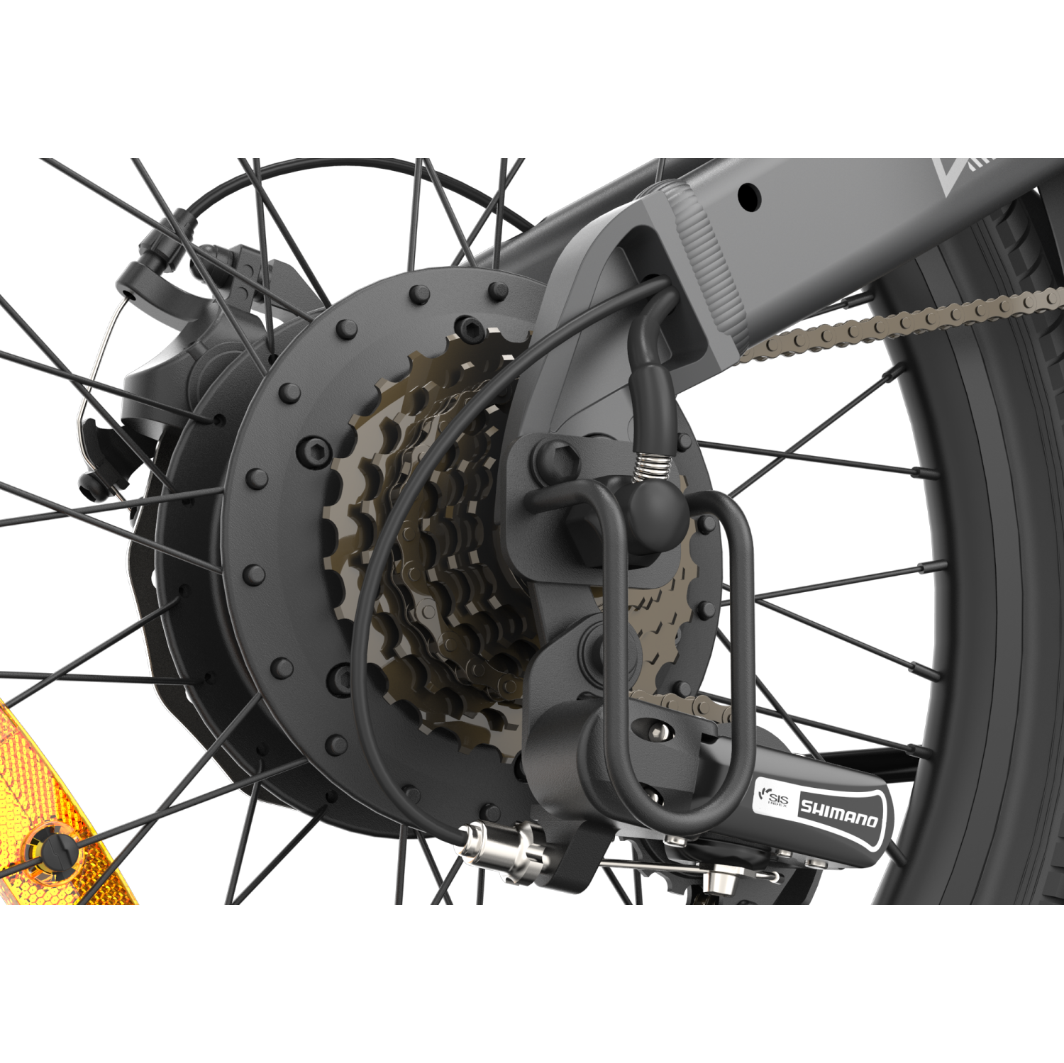 Vélo électrique pliable HIMO Z20 - Blanc, portée jusqu'à 80 KM, système de transmission Shimano à 6 vitesses, batterie amovible 36&nbsp;V/10,5Ah,