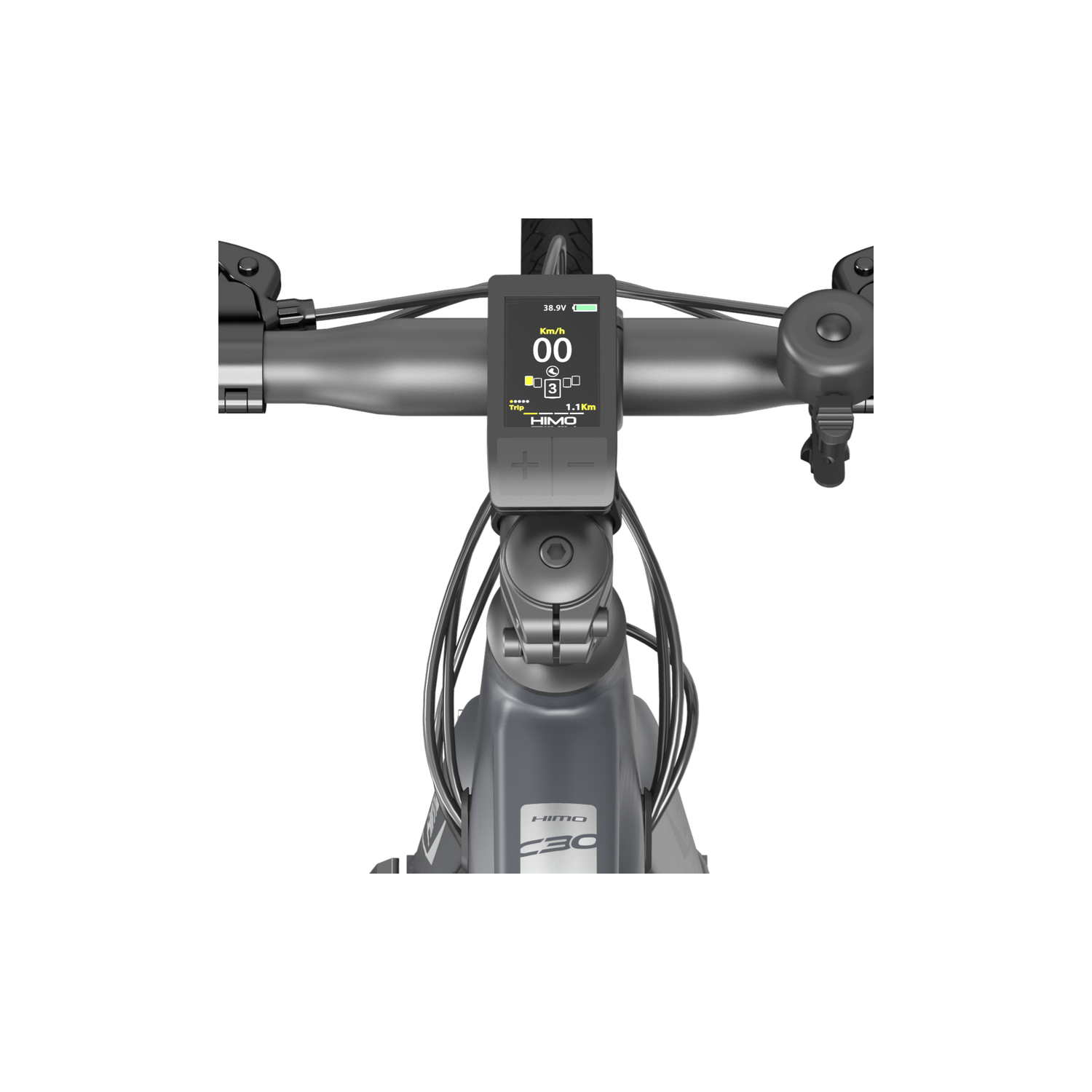 Vélo électrique HIMO de C30S 27,5 po - portée argentée jusqu'à 120 KM, batterie amovible 36&nbsp;V/10Ah, système de transmission Shimano à 18