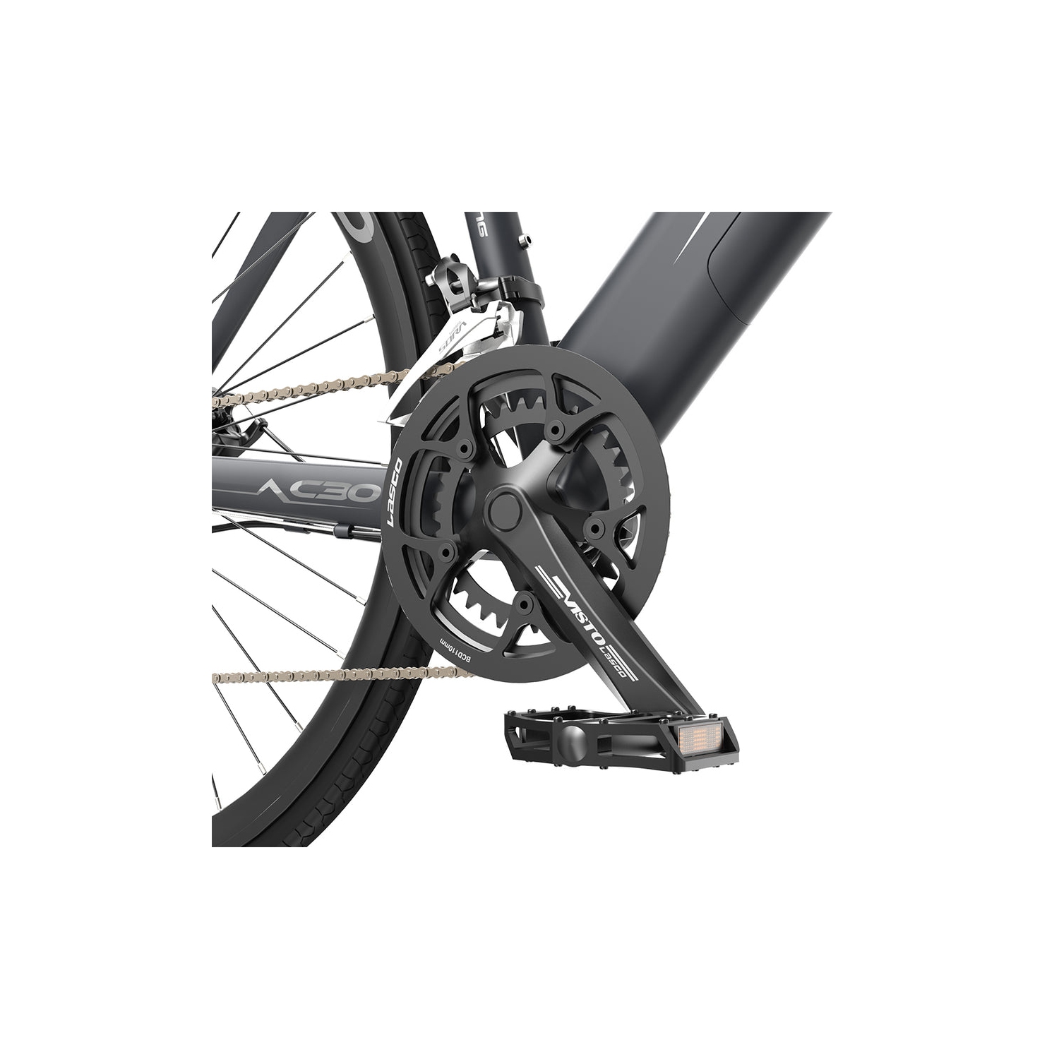 Vélo électrique HIMO de C30S 27,5 po - portée argentée jusqu'à 120 KM, batterie amovible 36&nbsp;V/10Ah, système de transmission Shimano à 18