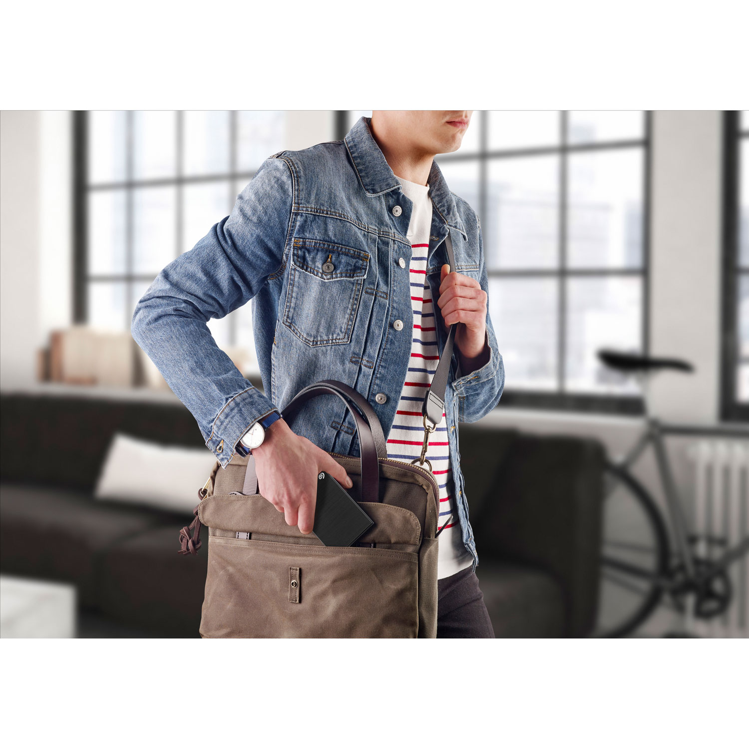 Seagate One Touch 4TB USB 3.0 Portable External Hard Drive - Black