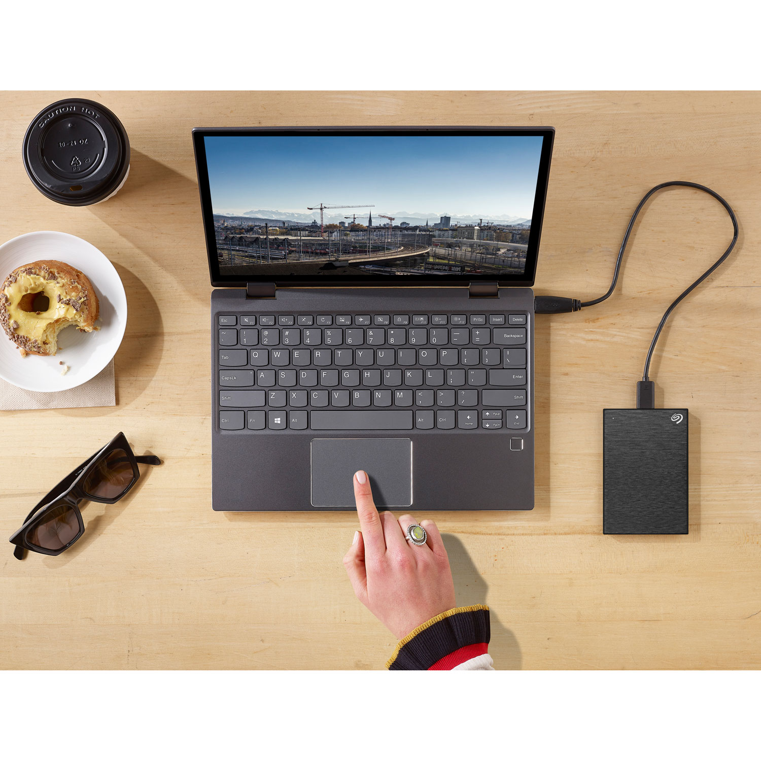 Disque dur externe portatif USB 3.0 One Touch de 2 To de Seagate - Noir