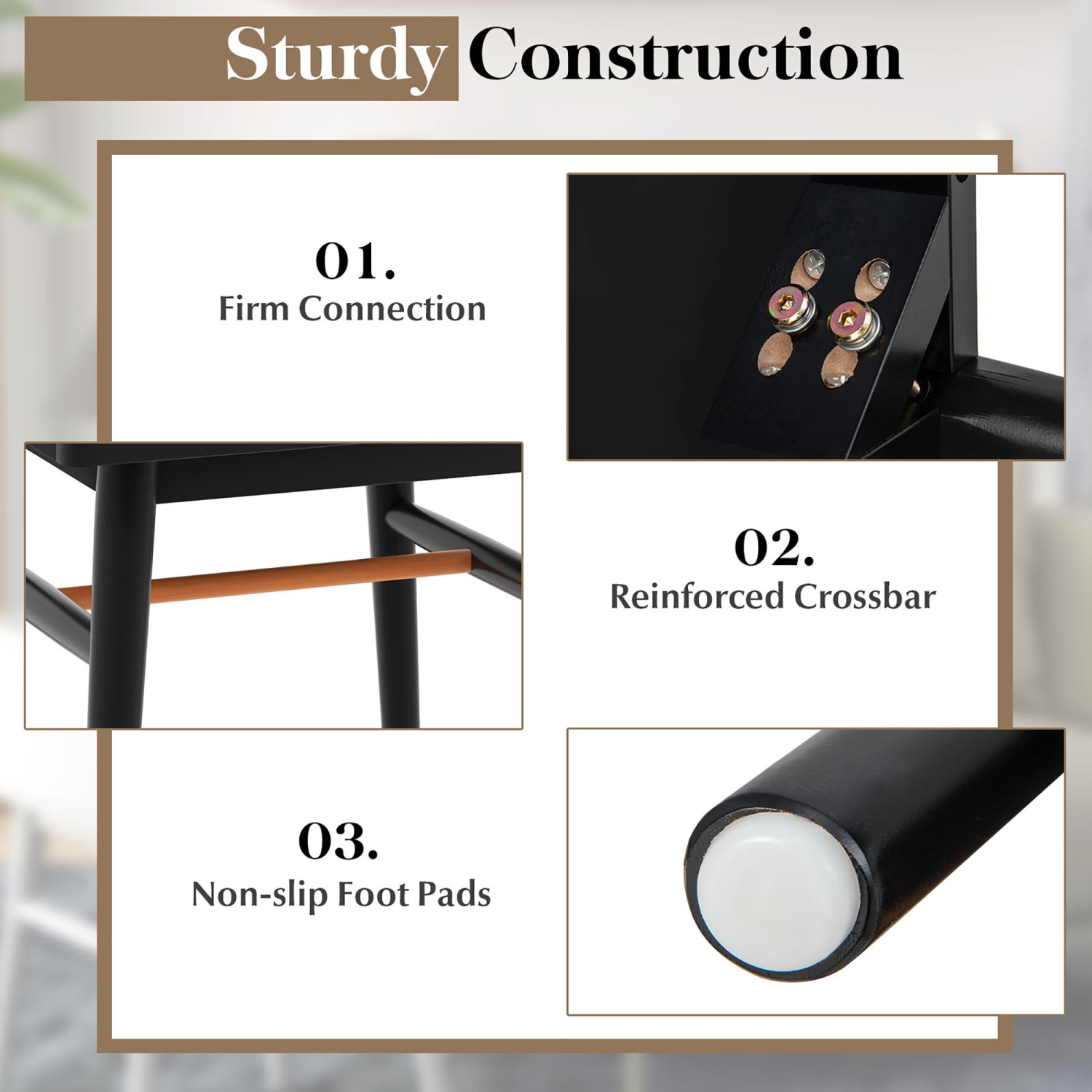 Costway Nightstand Modern Bedside End Table with Storage Drawer & Solid Wood Legs