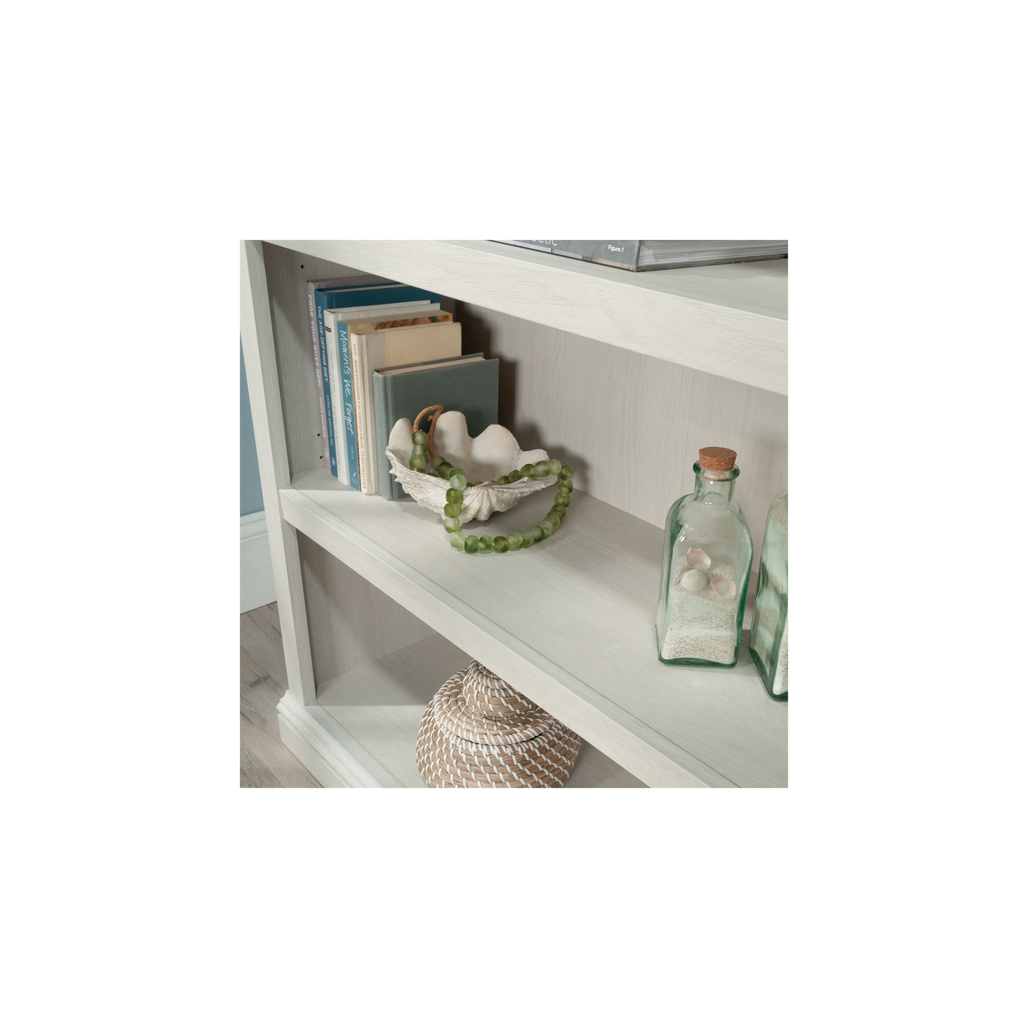 Sauder Select Engineered Wood 3-Shelf Bookcase in Glacier Oak Finish