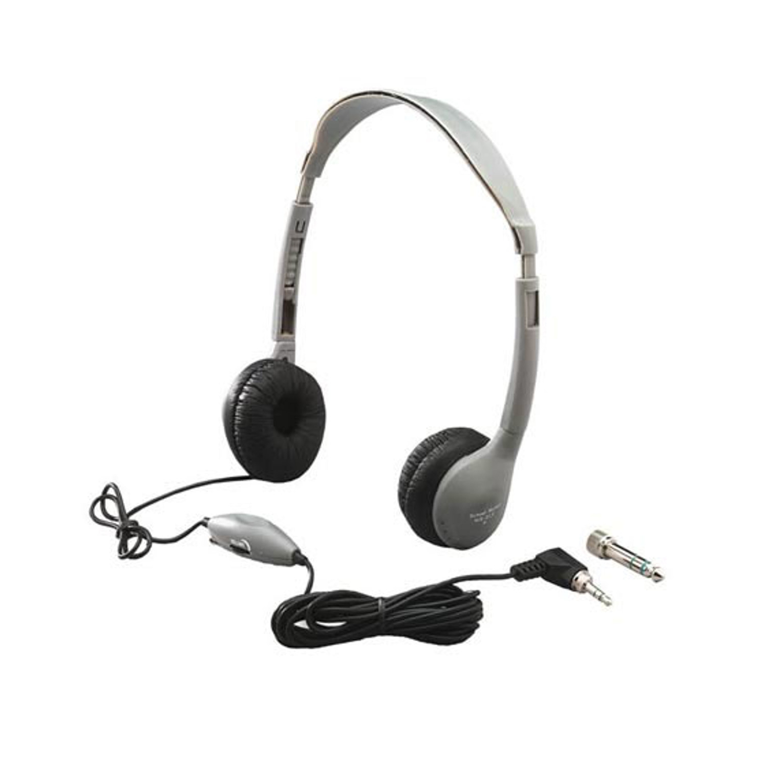 HamiltonBuhl - Headphones On-Ear with vol Control Dura-Cord Silver 3.5mm