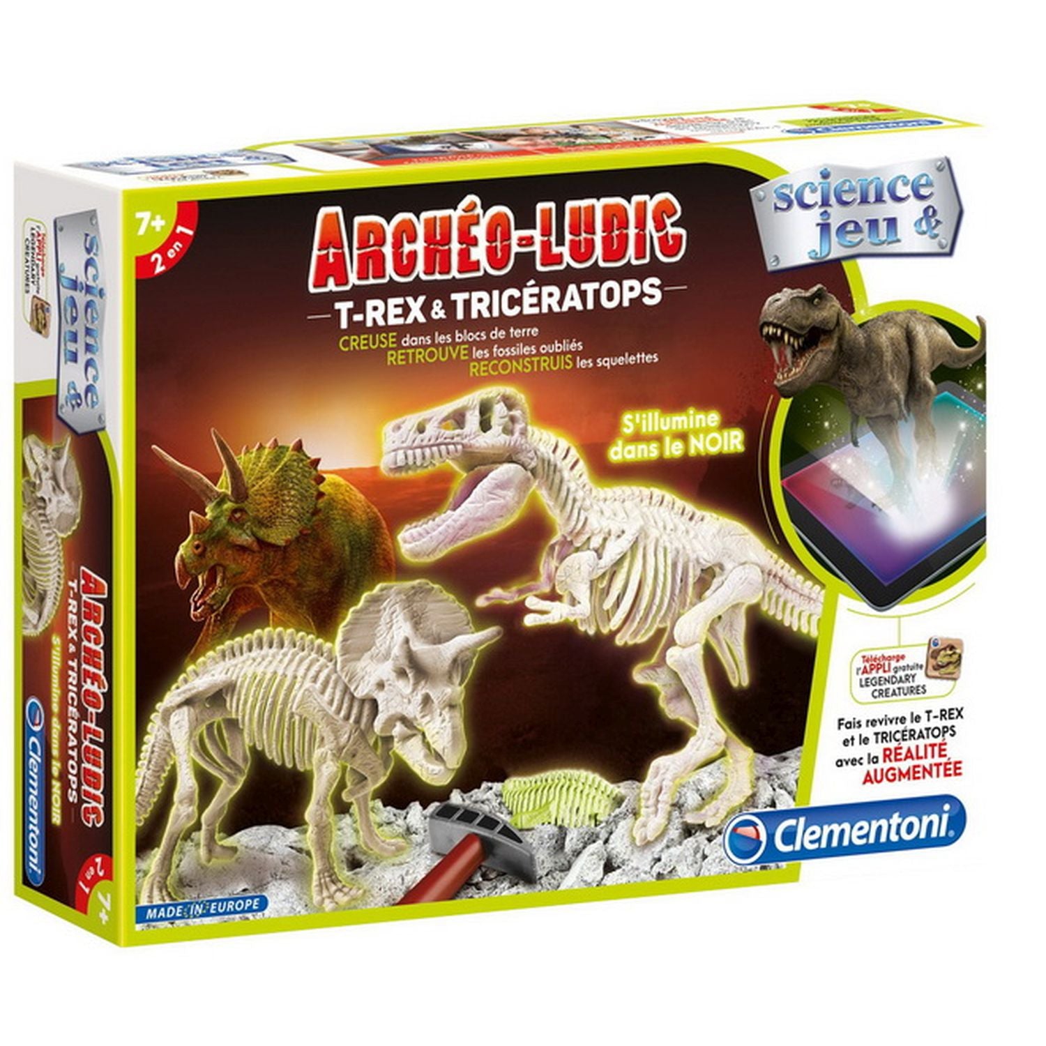Clementoni - Archeo-Ludic T-Rex-Triceratops