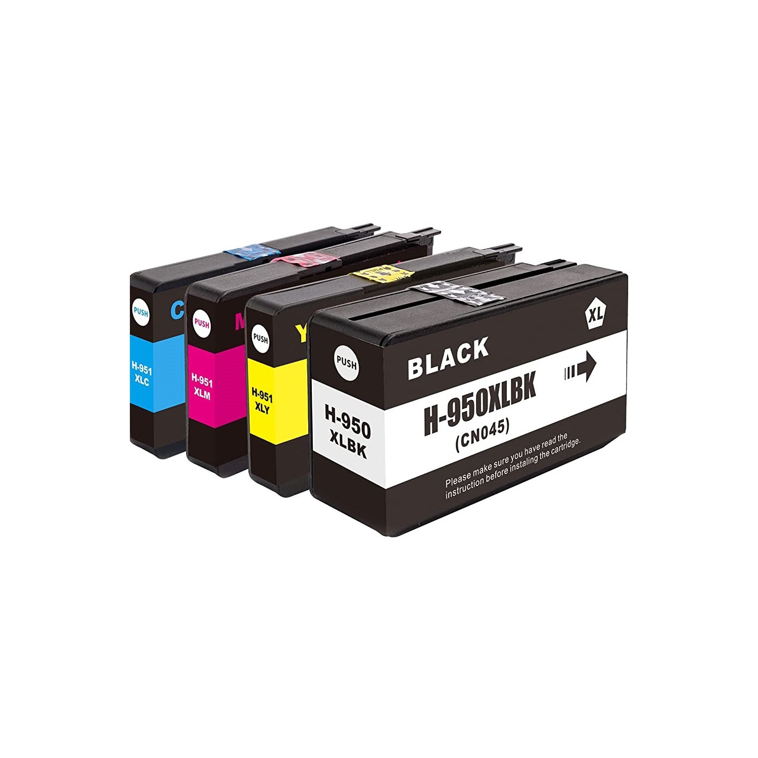 TONER4U – 4 Pack (K C M Y) Compatible Ink Cartridge 950XL/951XL for HP 950XL HP951XL For OfficeJet P(CN045AN) 8100,8600,8610,8615,8620,8625,8630