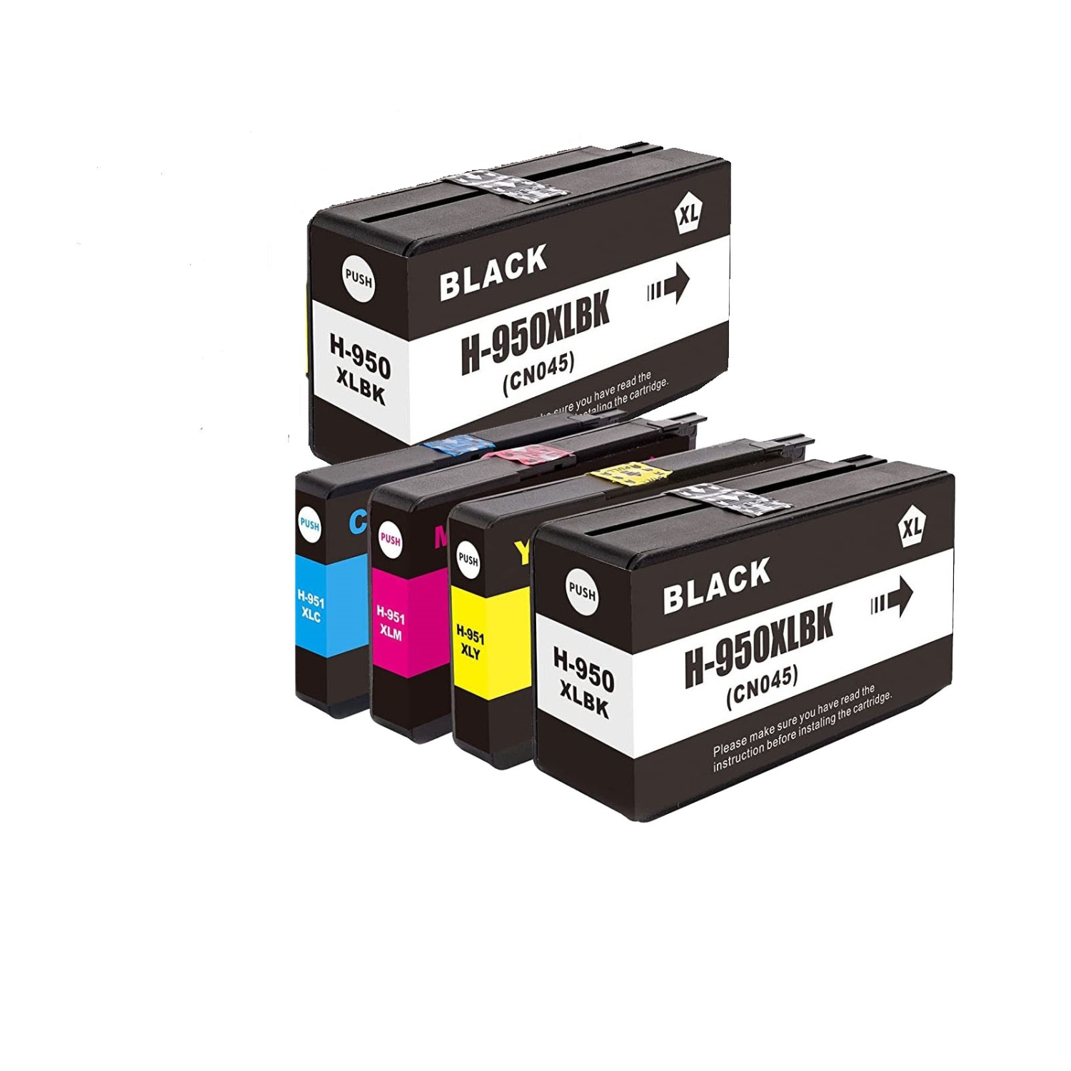 TONER4U – 5 Pack (2K C M Y) Compatible Ink Cartridge 950XL/951XL for HP 950XL HP951XL For OfficeJet P(CN045AN) 8100,8600,8610,8615,8620,8625,8630