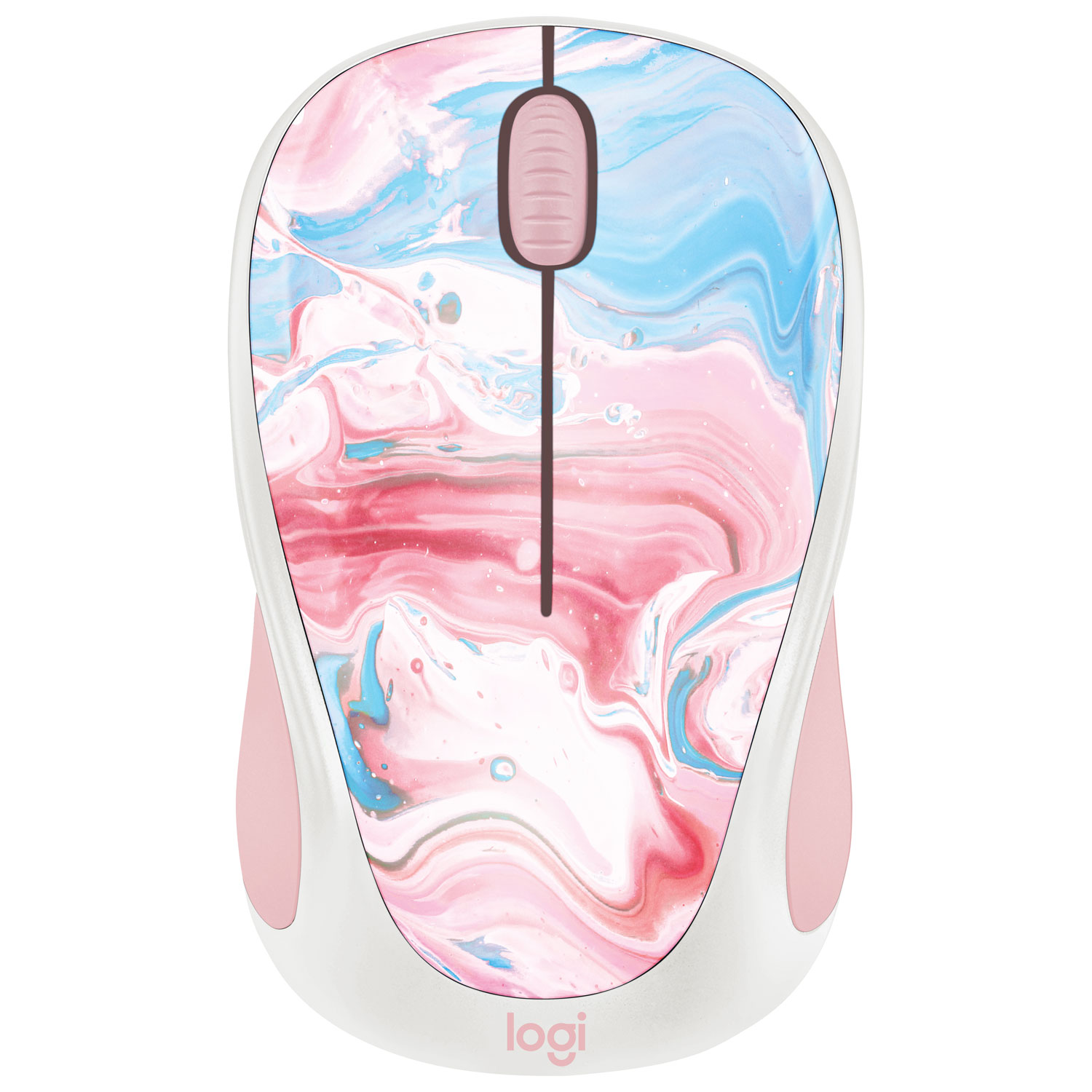 Souris optique sans fil édition limitée Design Collection de Logitech - Cotton Candy