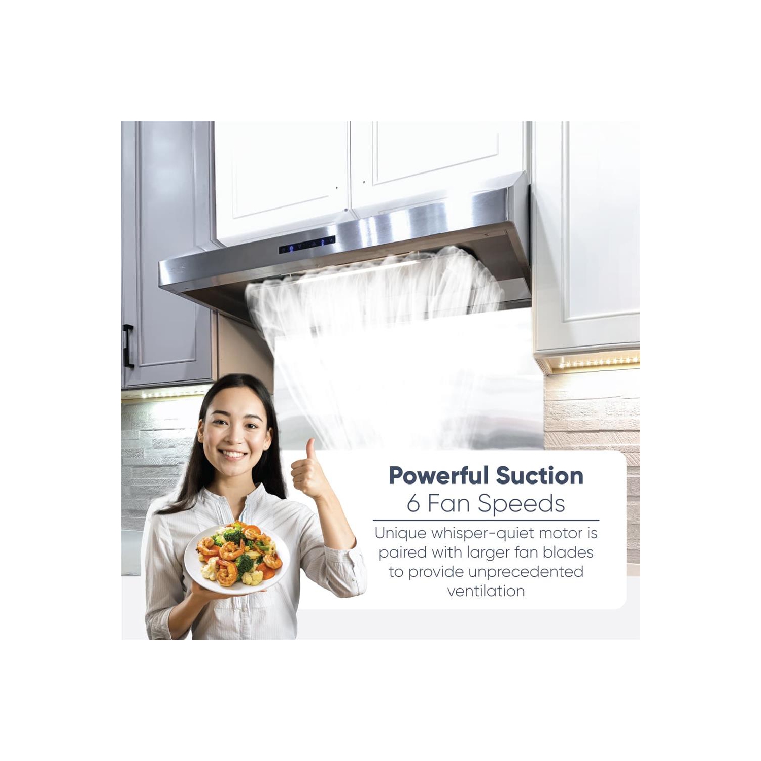 Pacific SC8836BS Trusteam Under Cabinet Hood